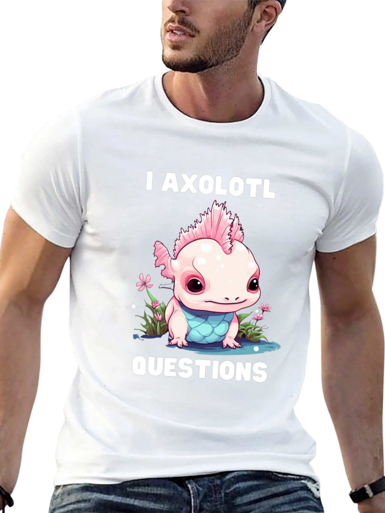 I Axolotl Questions T-Shirt - Cute Amphibian Tee