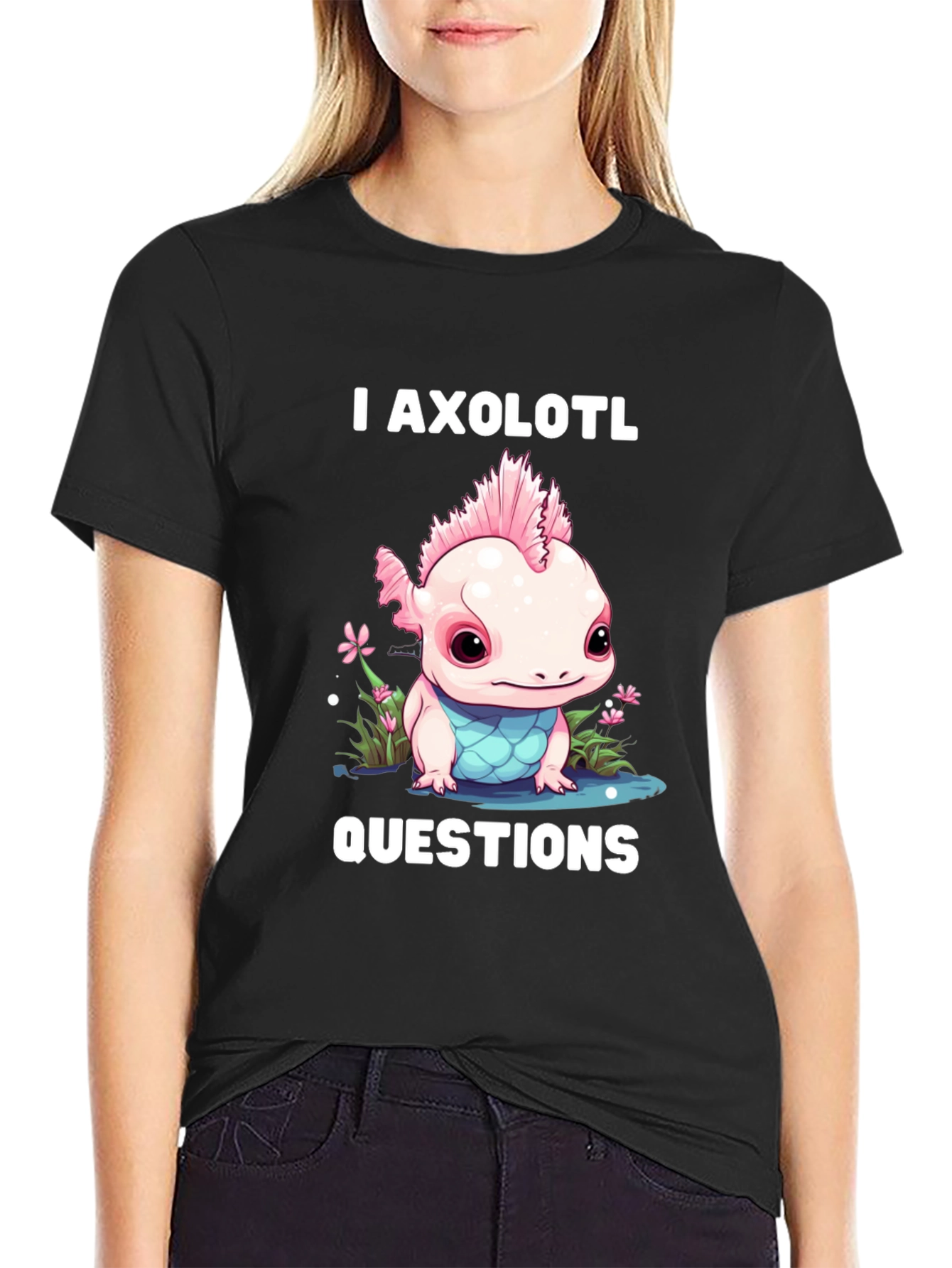 I Axolotl Questions T-Shirt - Cute Amphibian Tee