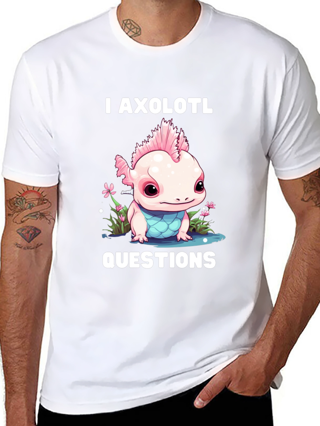 I Axolotl Questions T-Shirt - Cute Amphibian Tee
