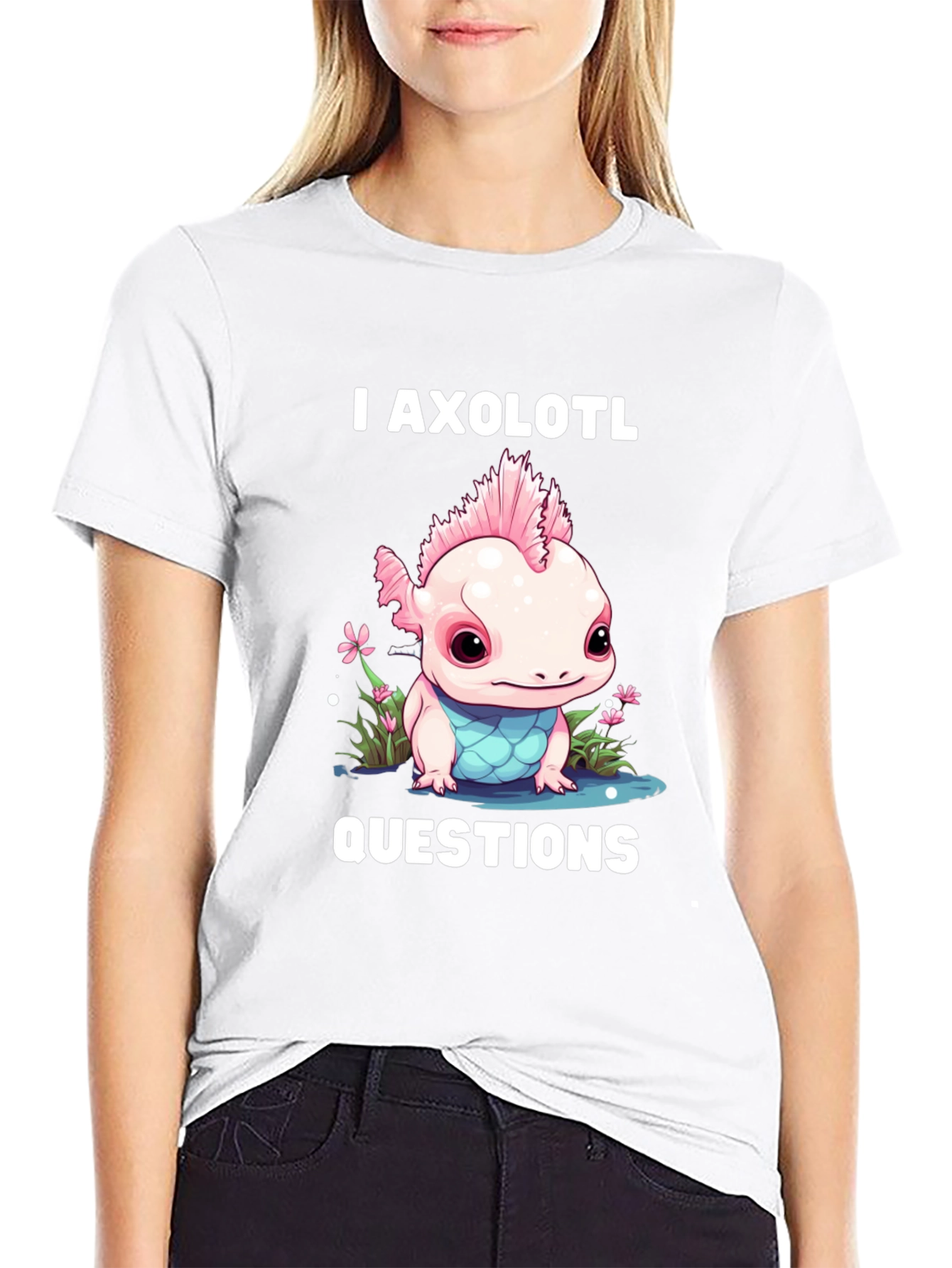 I Axolotl Questions T-Shirt - Cute Amphibian Tee