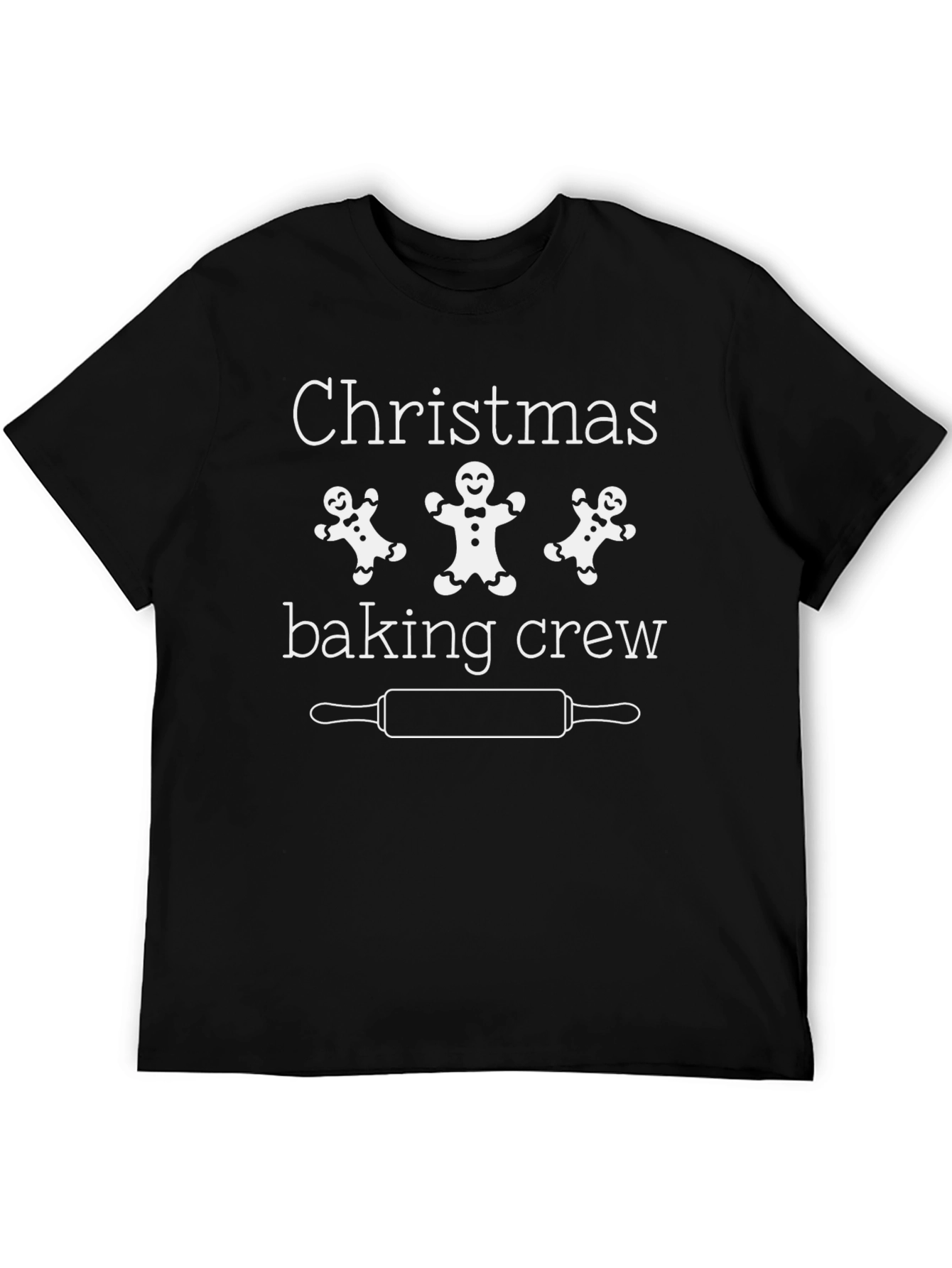 Christmas Baking Crew Black T-Shirt