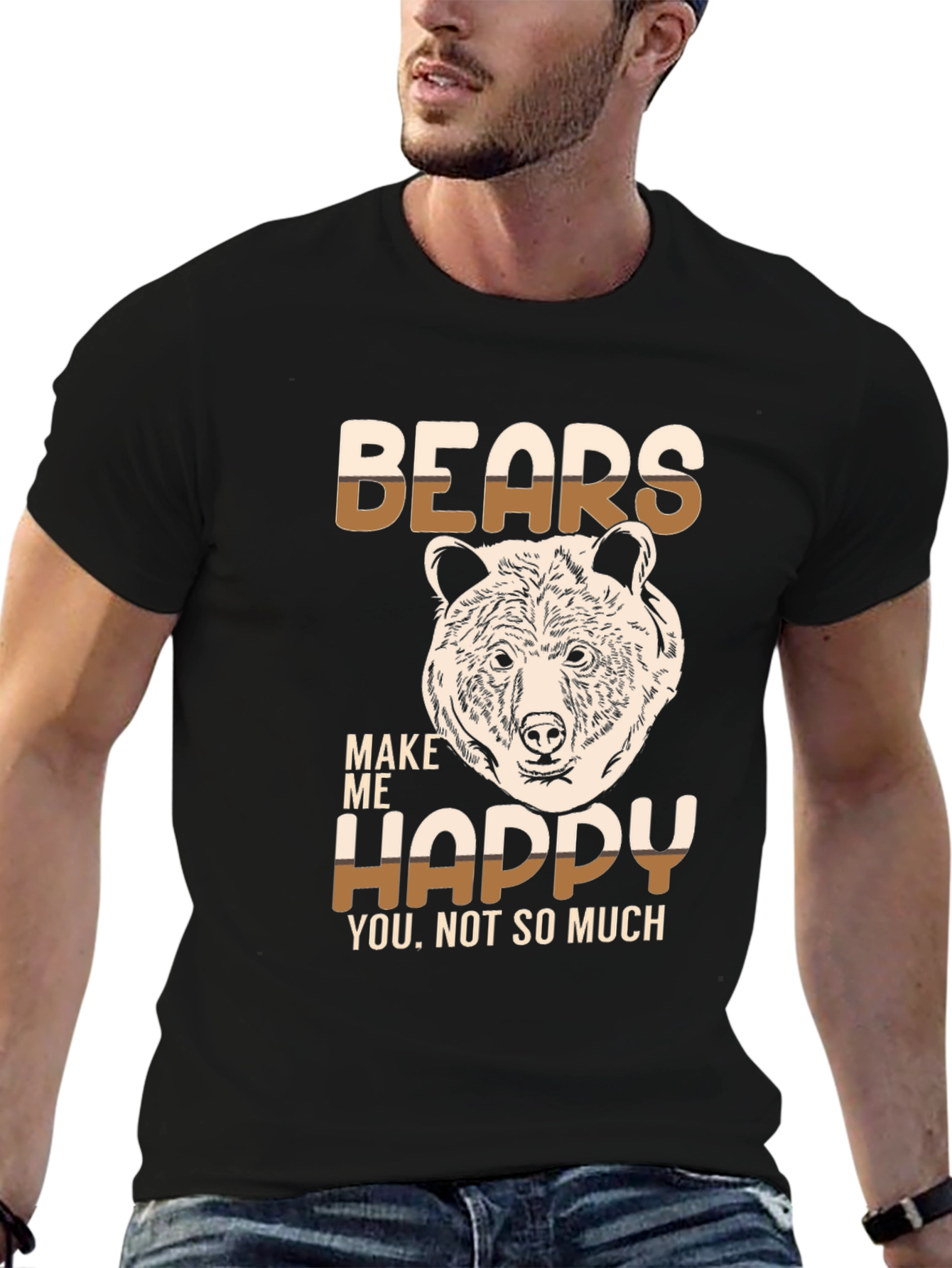 Bears Make Me Happy Graphic T-Shirt