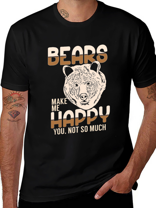 Bears Make Me Happy Graphic T-Shirt