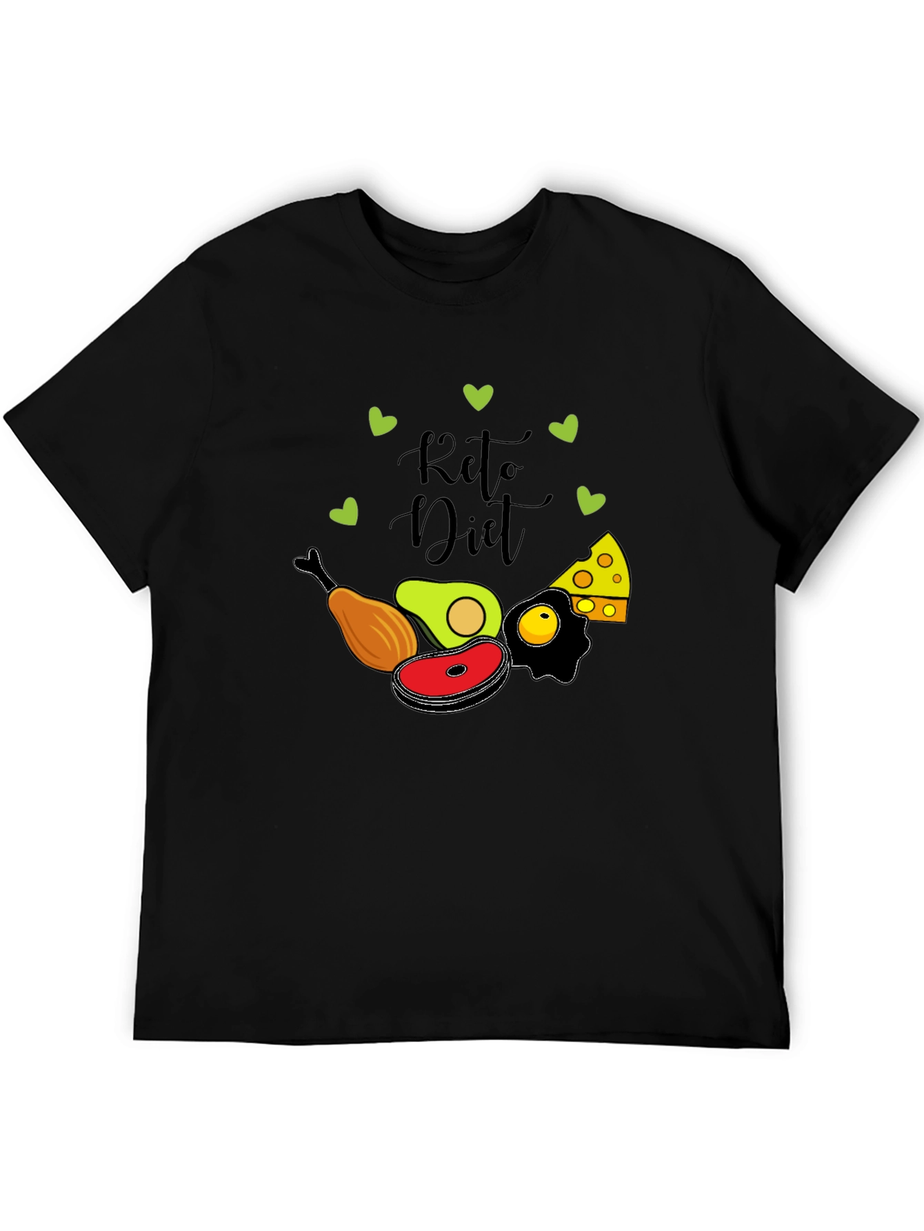 Keto Diet Graphic T-Shirt - Black