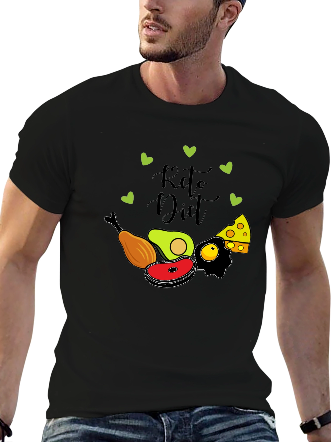 Keto Diet Graphic T-Shirt - Black