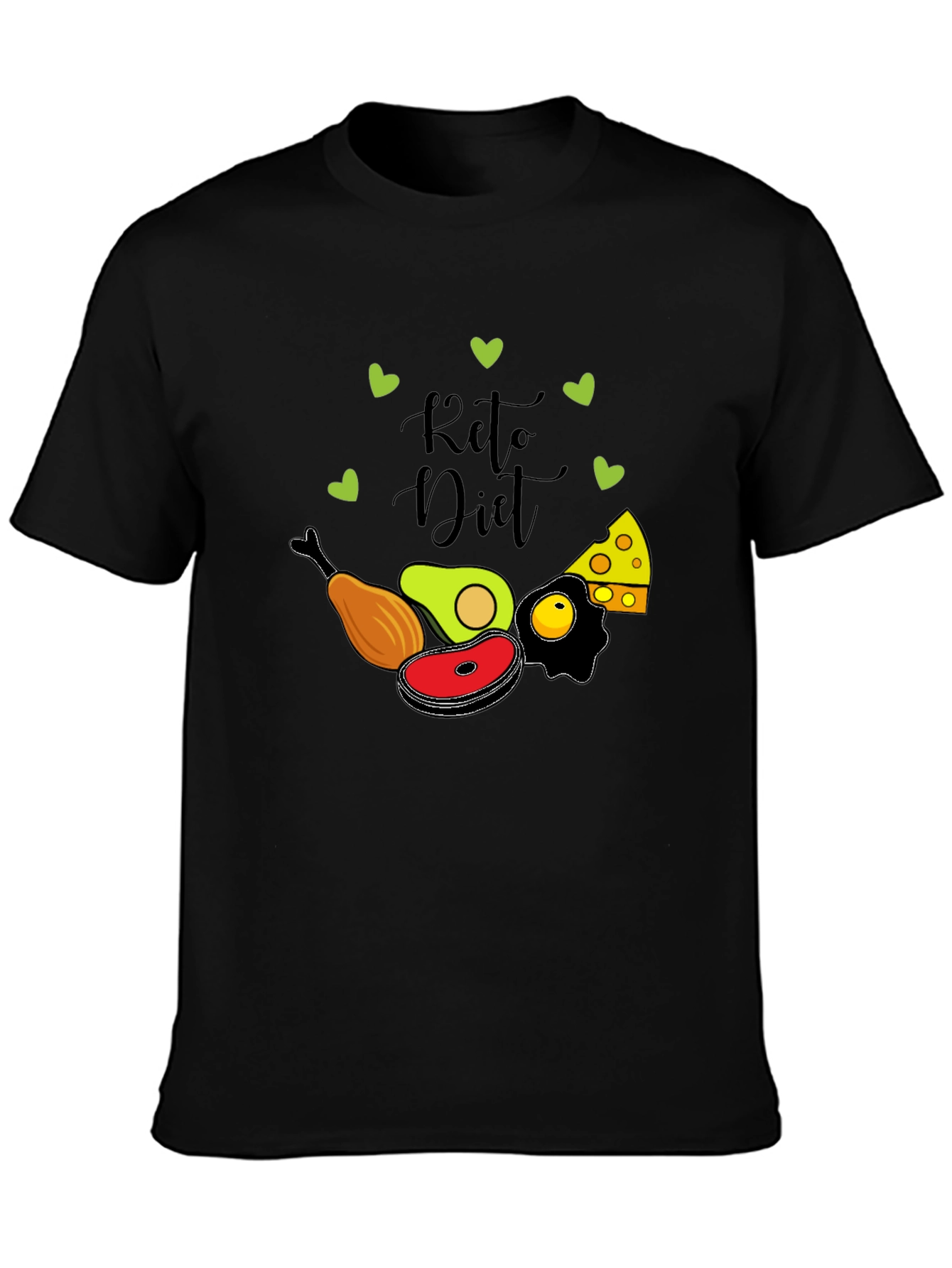 Keto Diet Graphic T-Shirt - Black