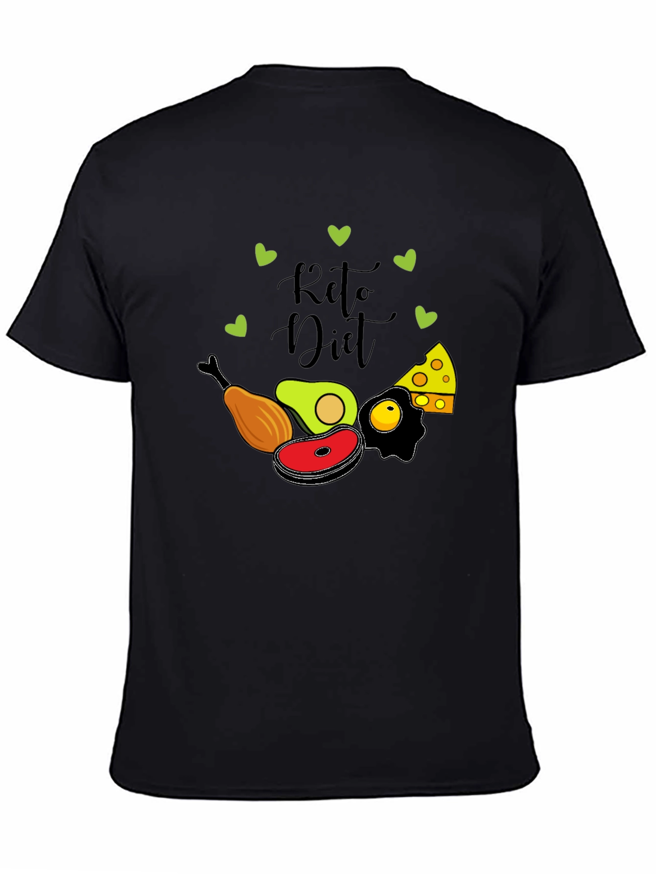 Keto Diet Graphic T-Shirt - Black