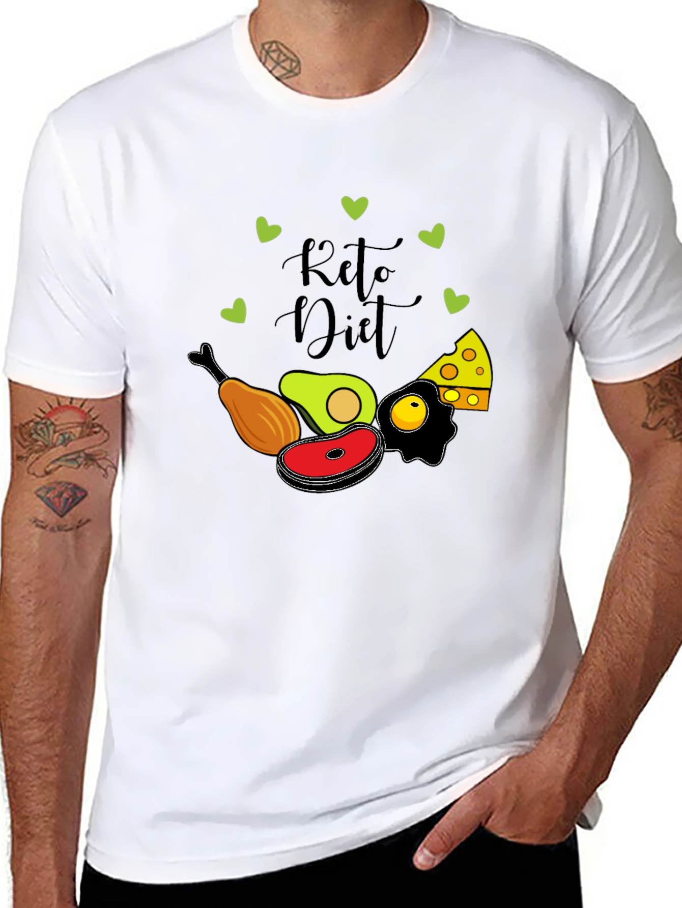 Keto Diet Graphic T-Shirt - Black