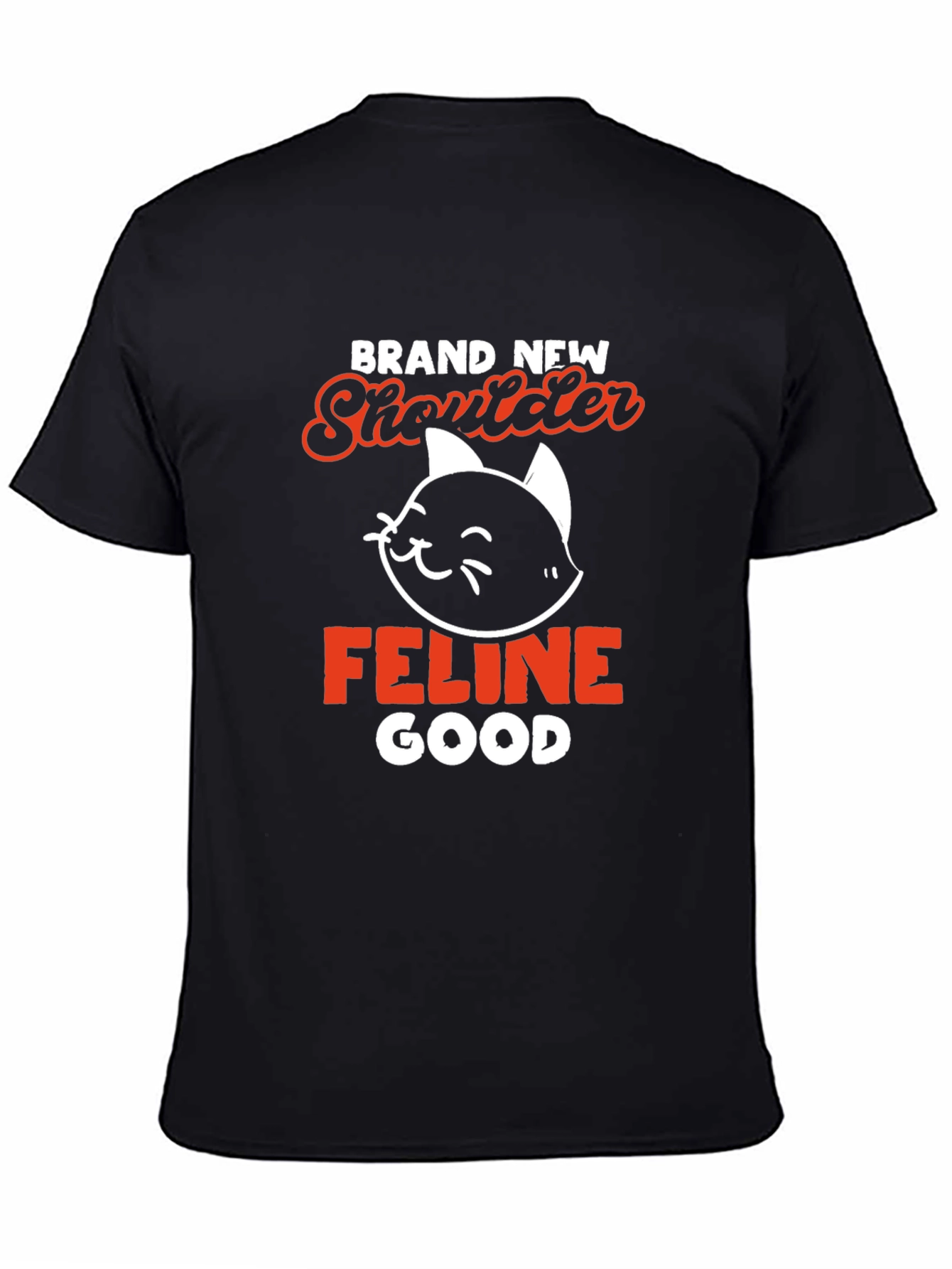 Brand New Shoulder Feline Good Black T-Shirt