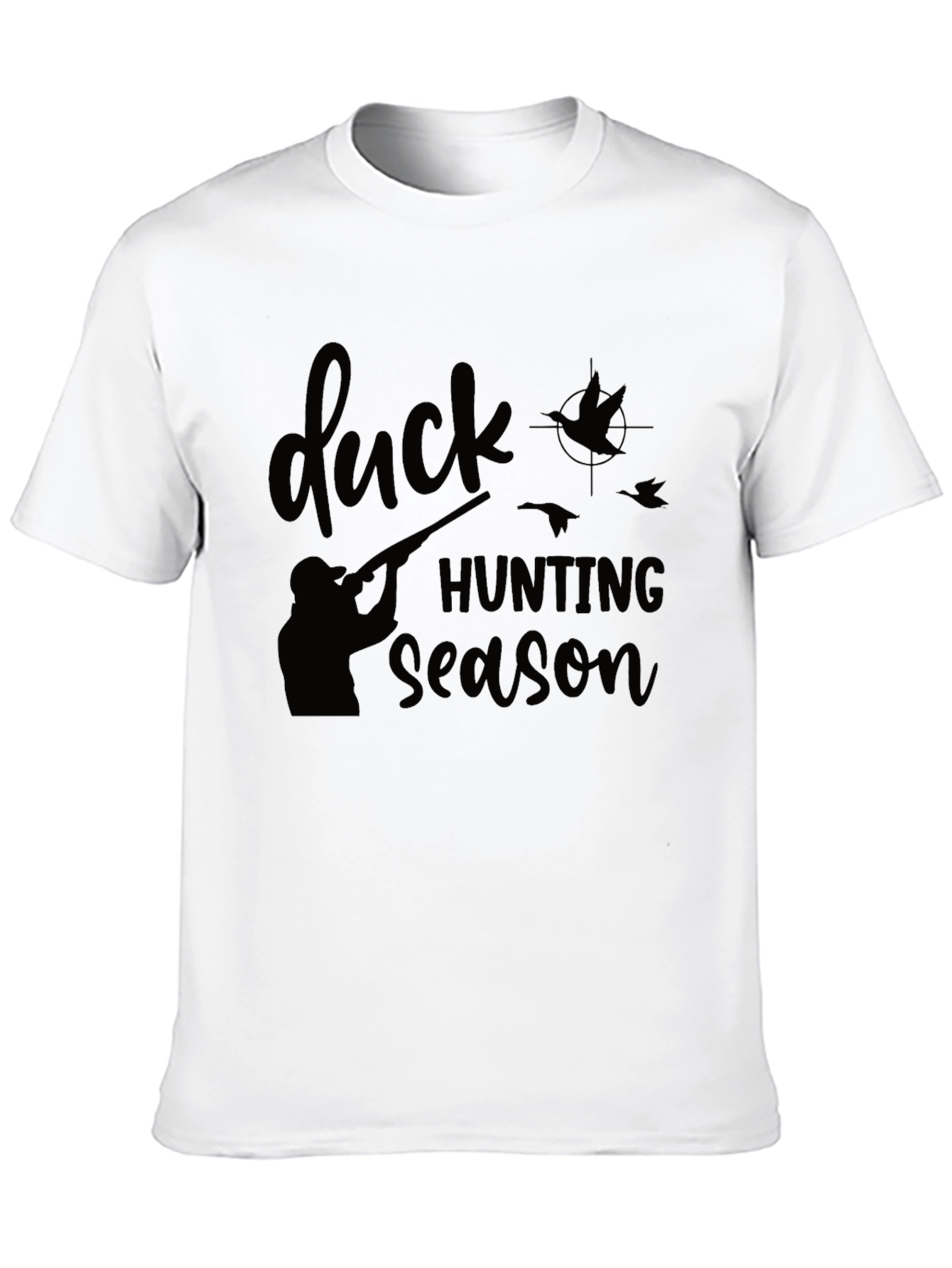 Duck Hunting Season Black Graphic T-Shirt