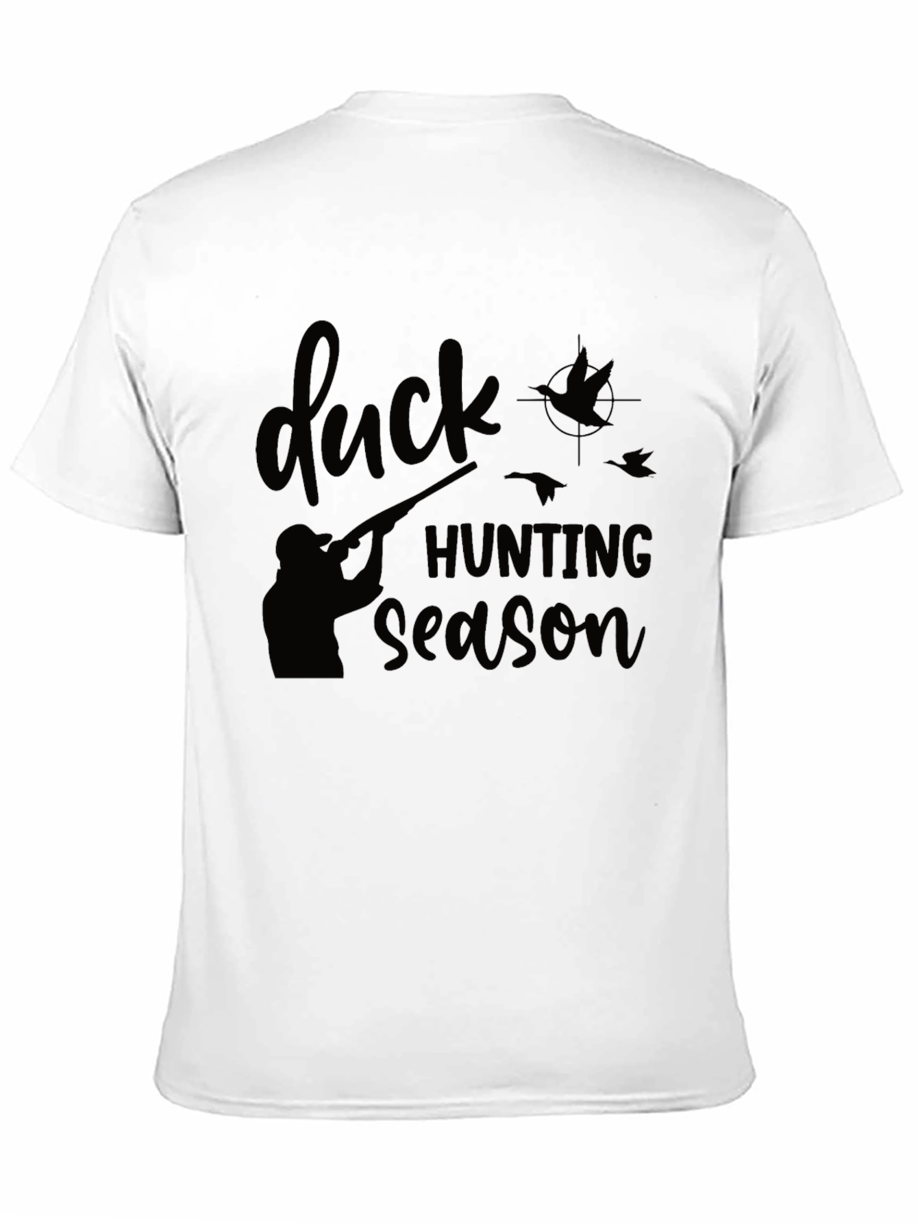 Duck Hunting Season Black Graphic T-Shirt