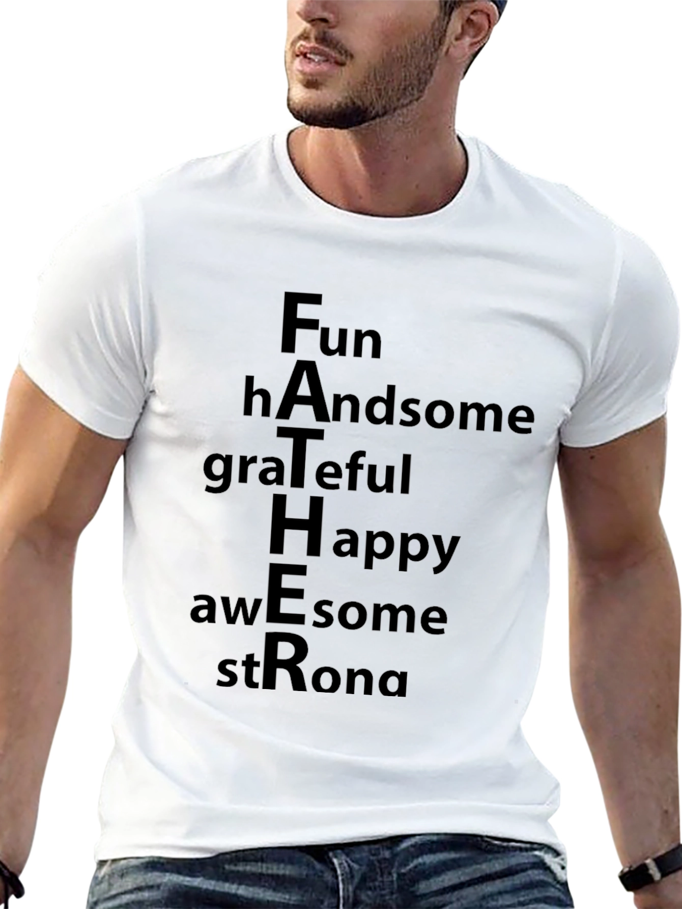 Father Fun Handsome T-Shirt - Mens Graphic Tee