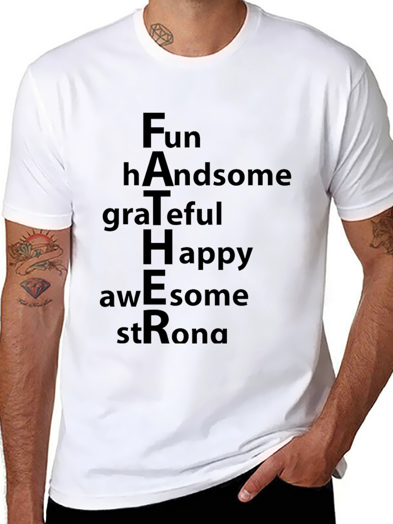 Father Fun Handsome T-Shirt - Mens Graphic Tee