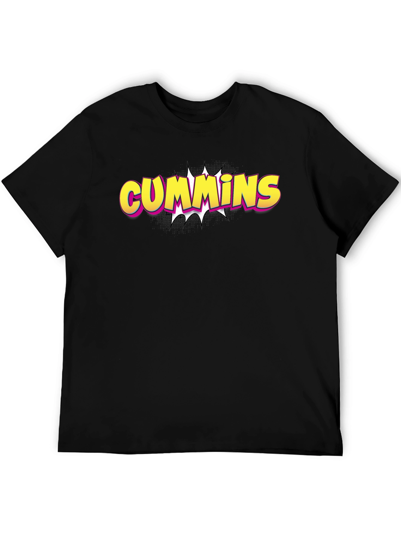 Cummins Graphic Tee - Bold Black Cotton T-Shirt