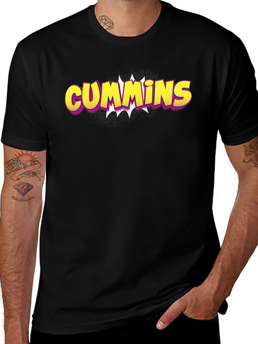 Cummins Graphic Tee - Bold Black Cotton T-Shirt