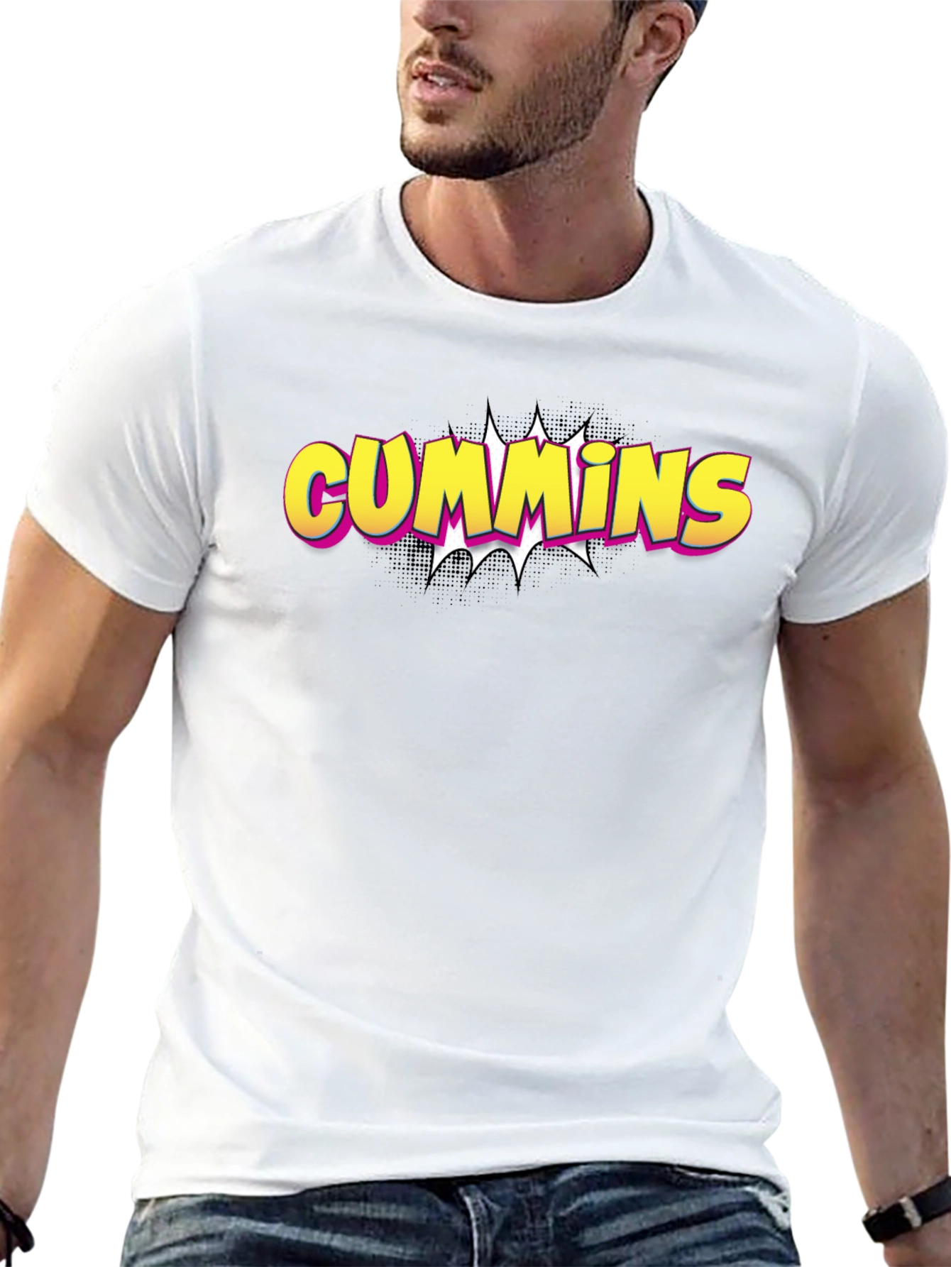 Cummins Graphic Tee - Bold Black Cotton T-Shirt