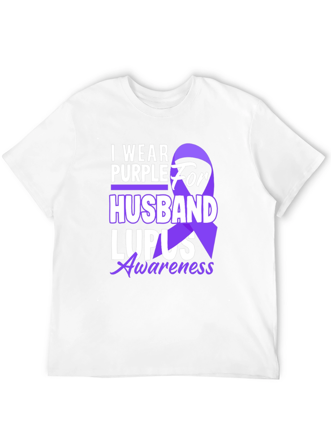 Purple for Husband Lupus Awareness T-Shirt