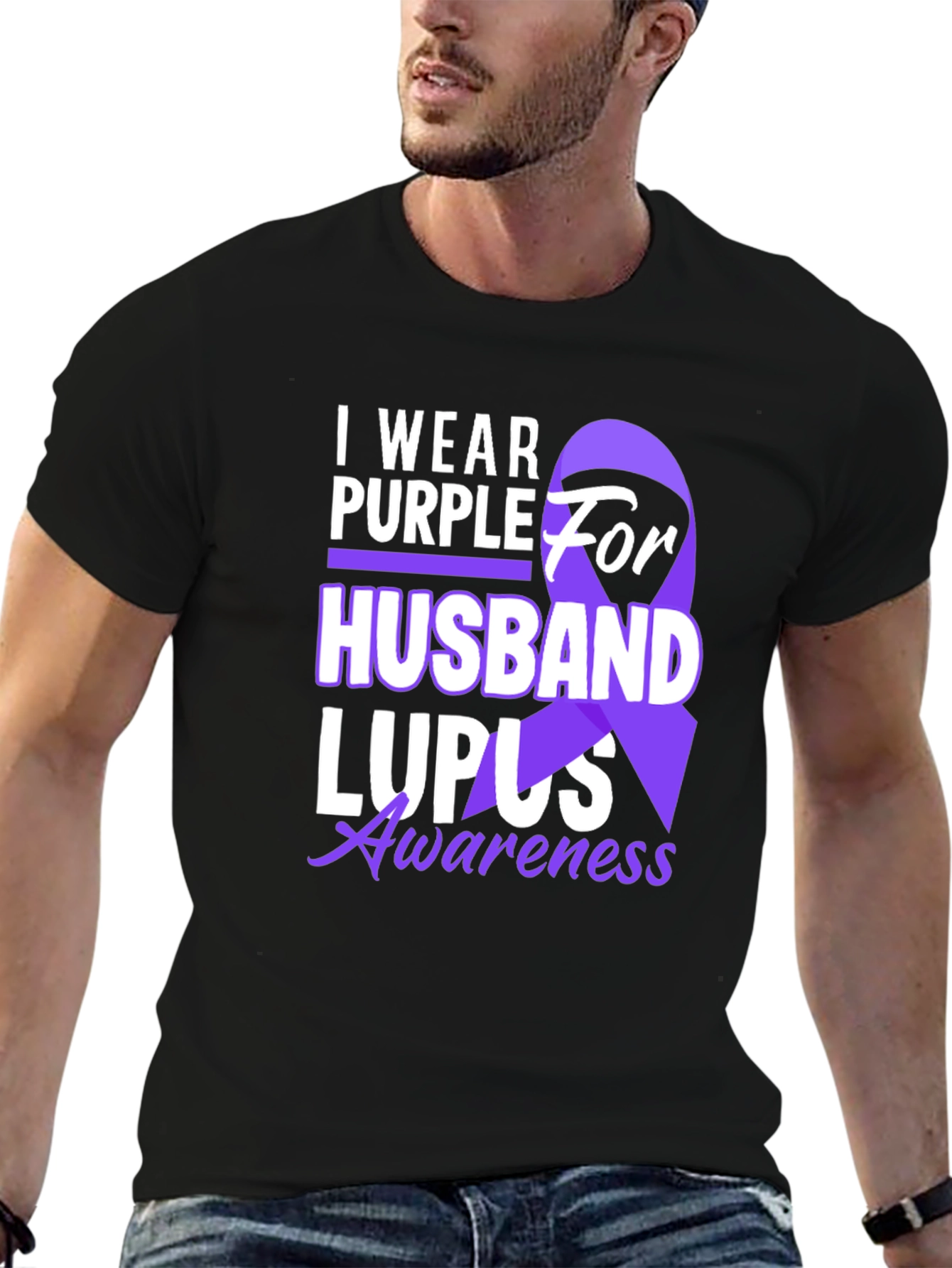 Purple for Husband Lupus Awareness T-Shirt