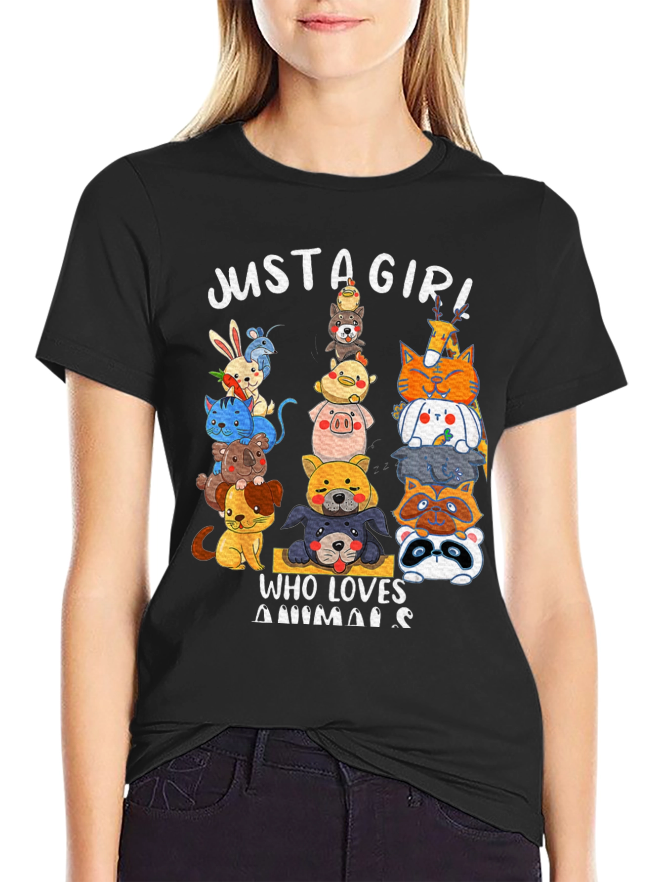 Just A Girl Who Loves Animals T-Shirt
