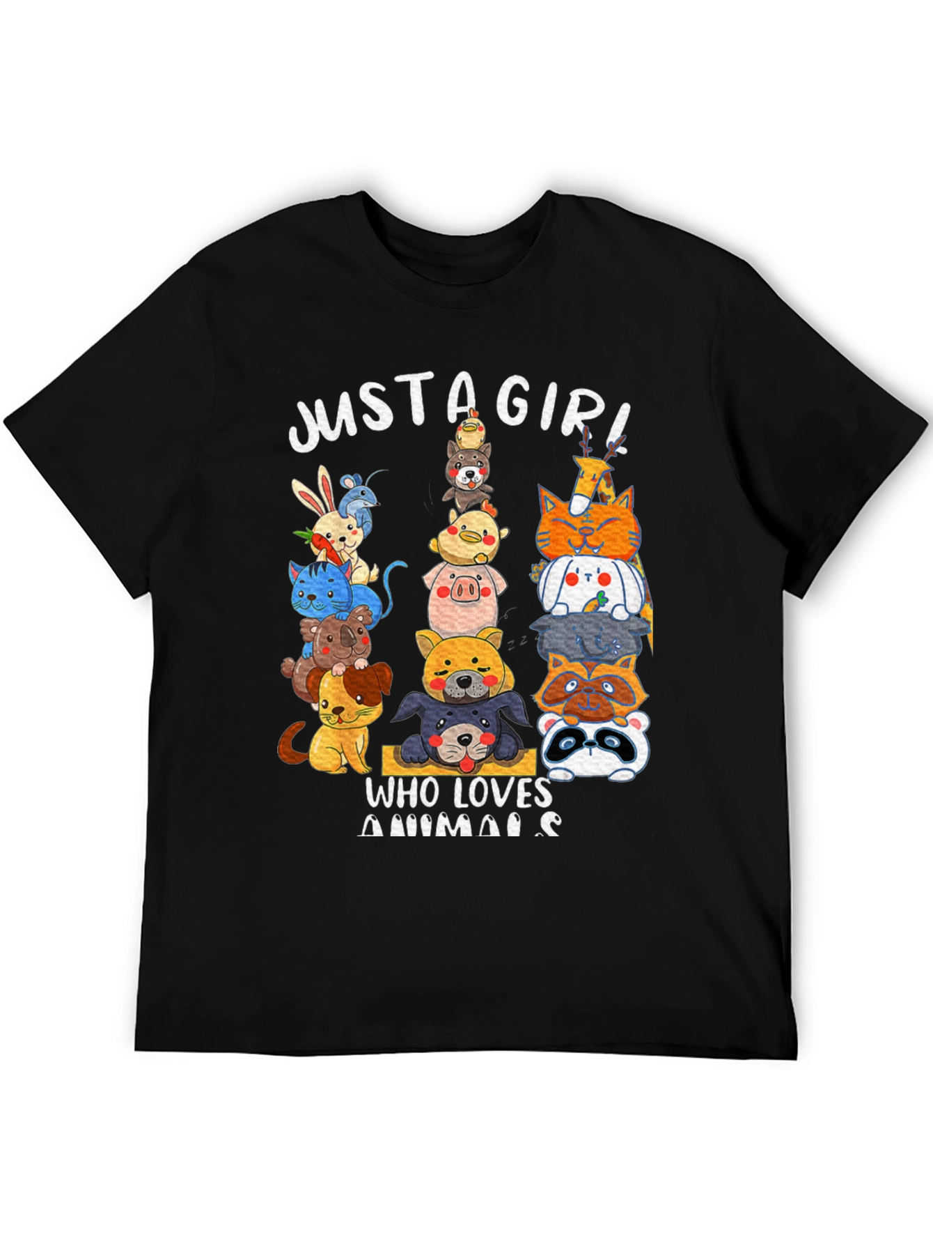 Just A Girl Who Loves Animals T-Shirt