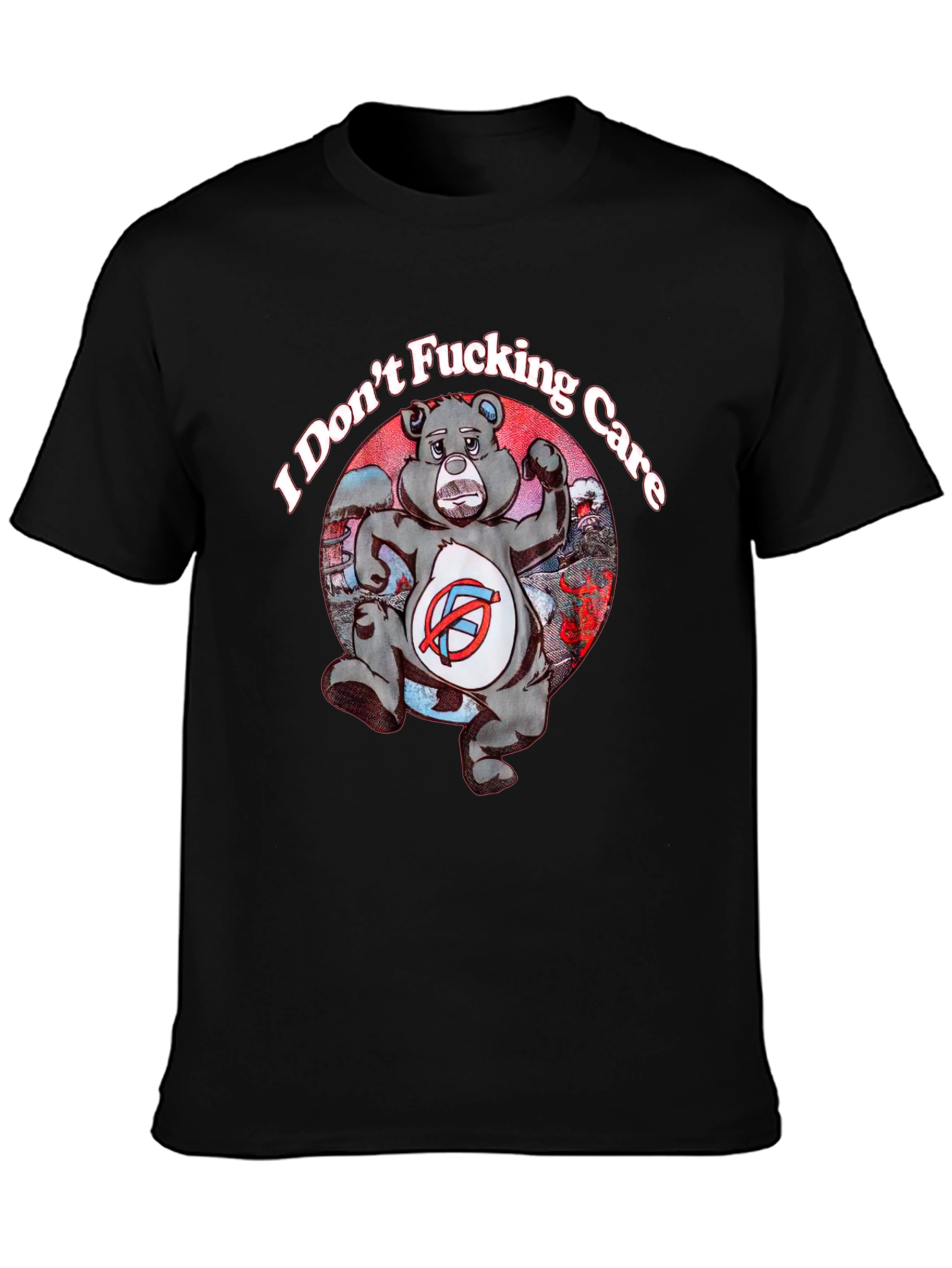 I Dont Fucking Care Bear Graphic T-Shirt