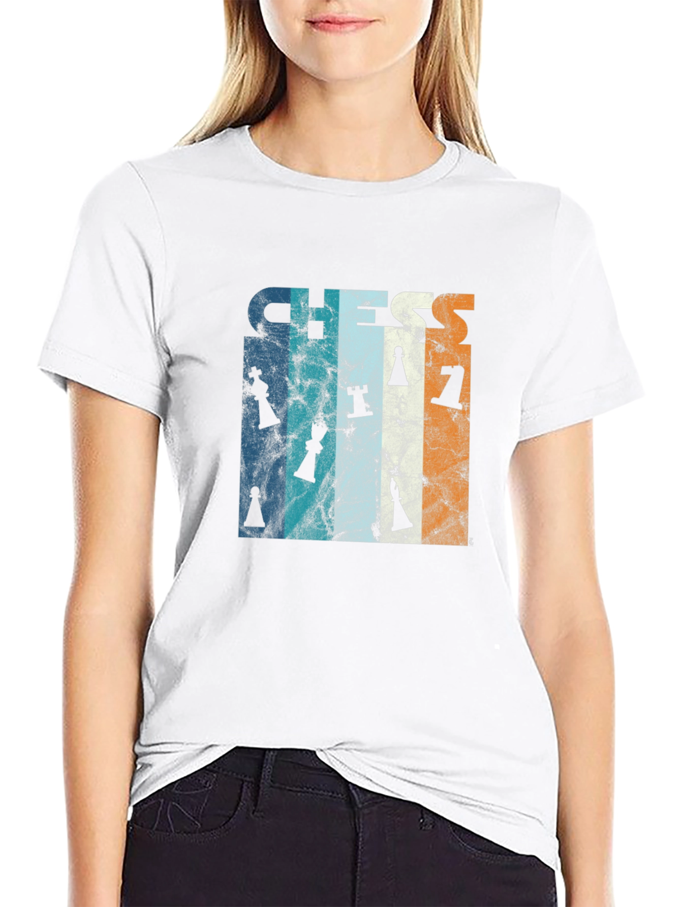 Chess Piece Retro Style Graphic Tee