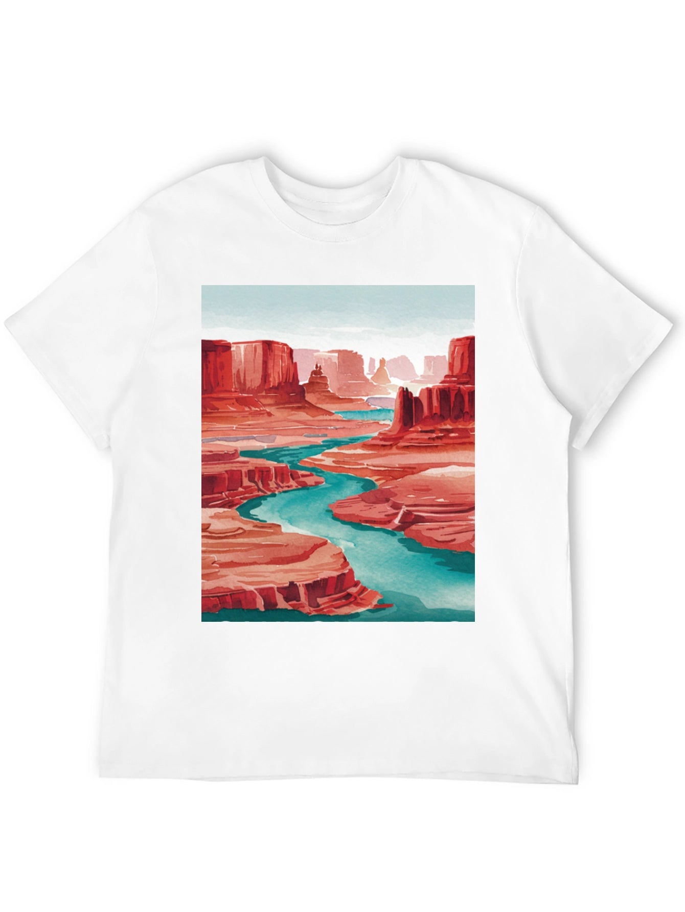 Grand Canyon Art Print T-Shirt - Black