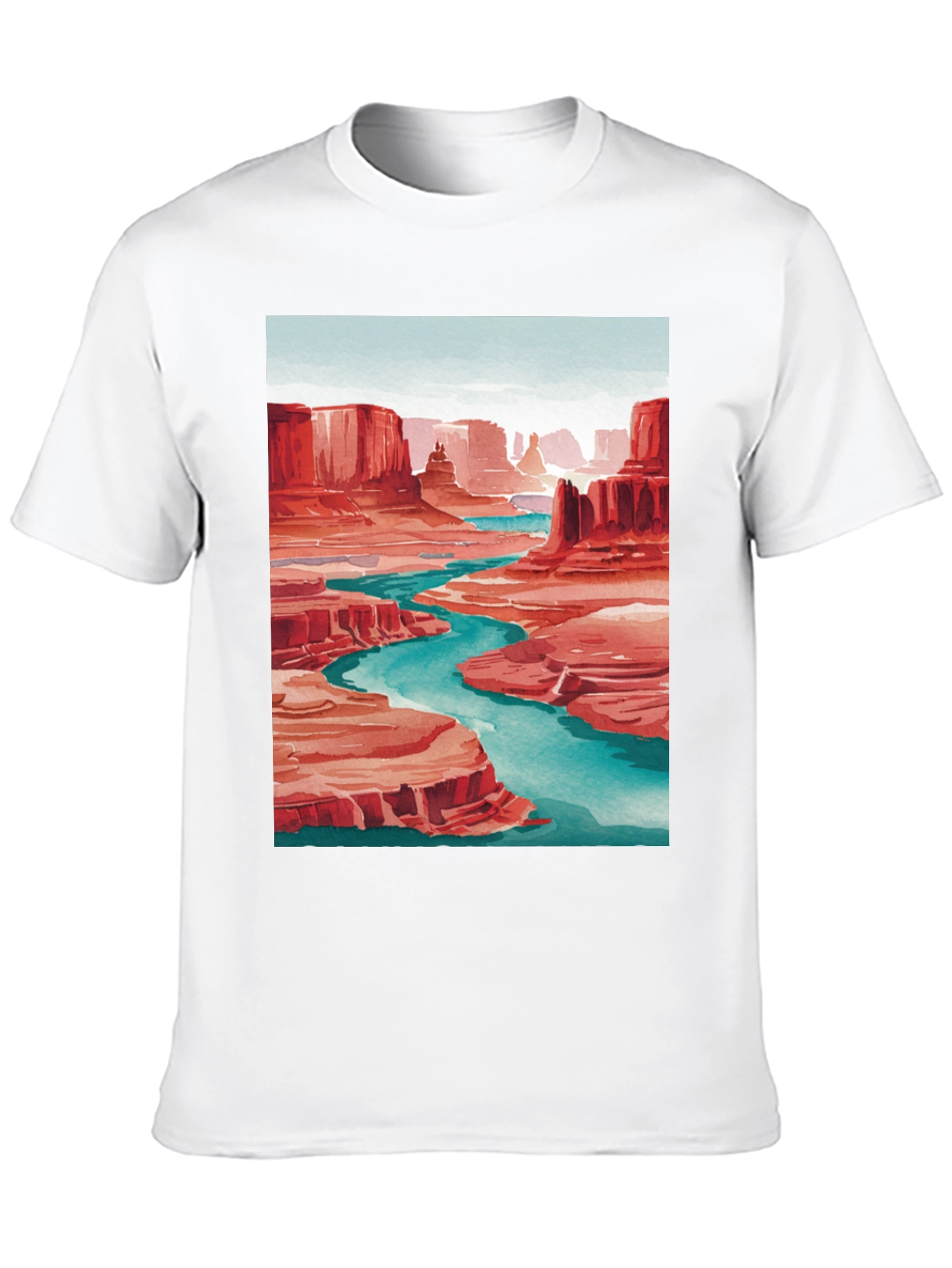 Grand Canyon Art Print T-Shirt - Black