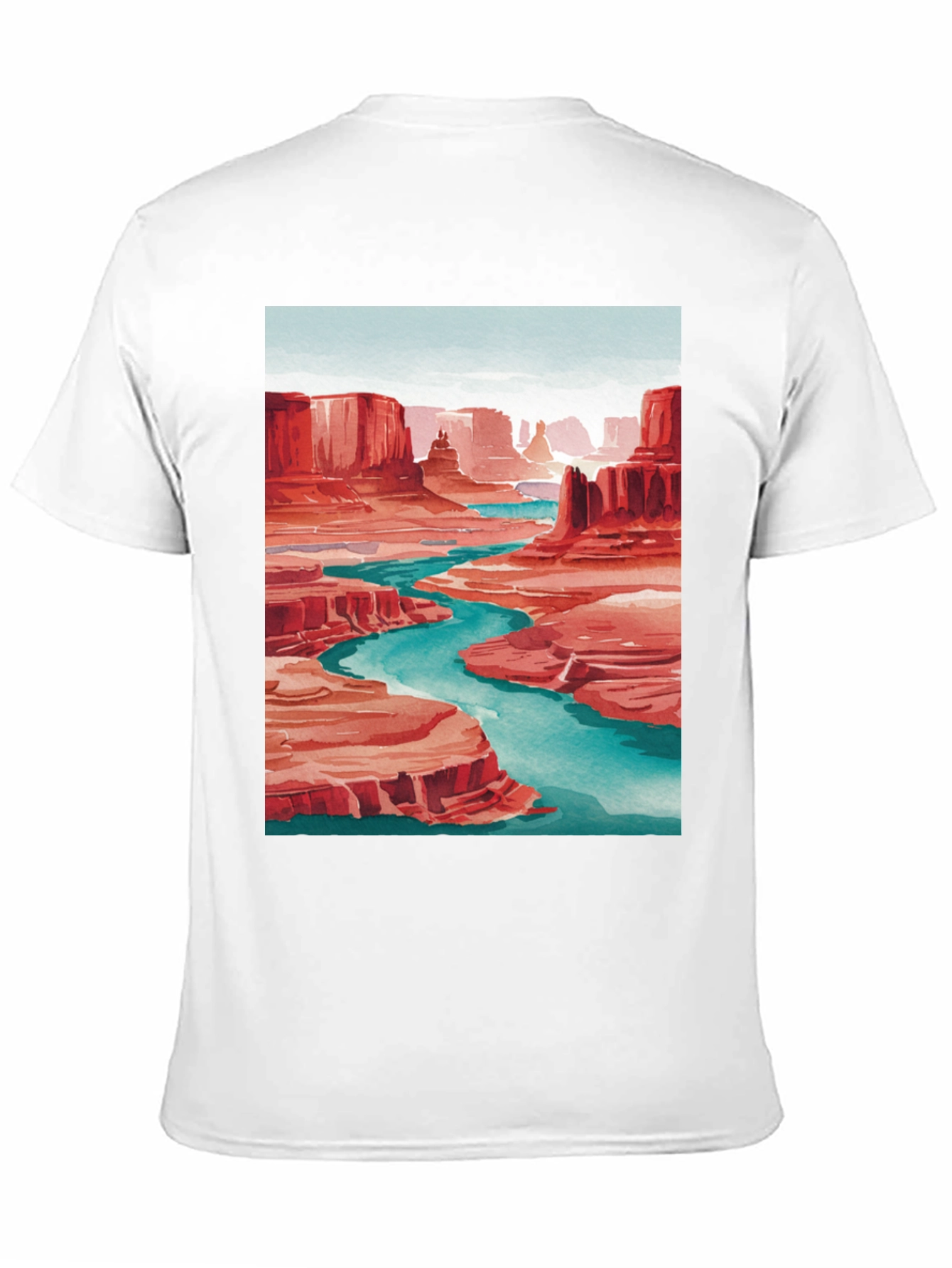 Grand Canyon Art Print T-Shirt - Black