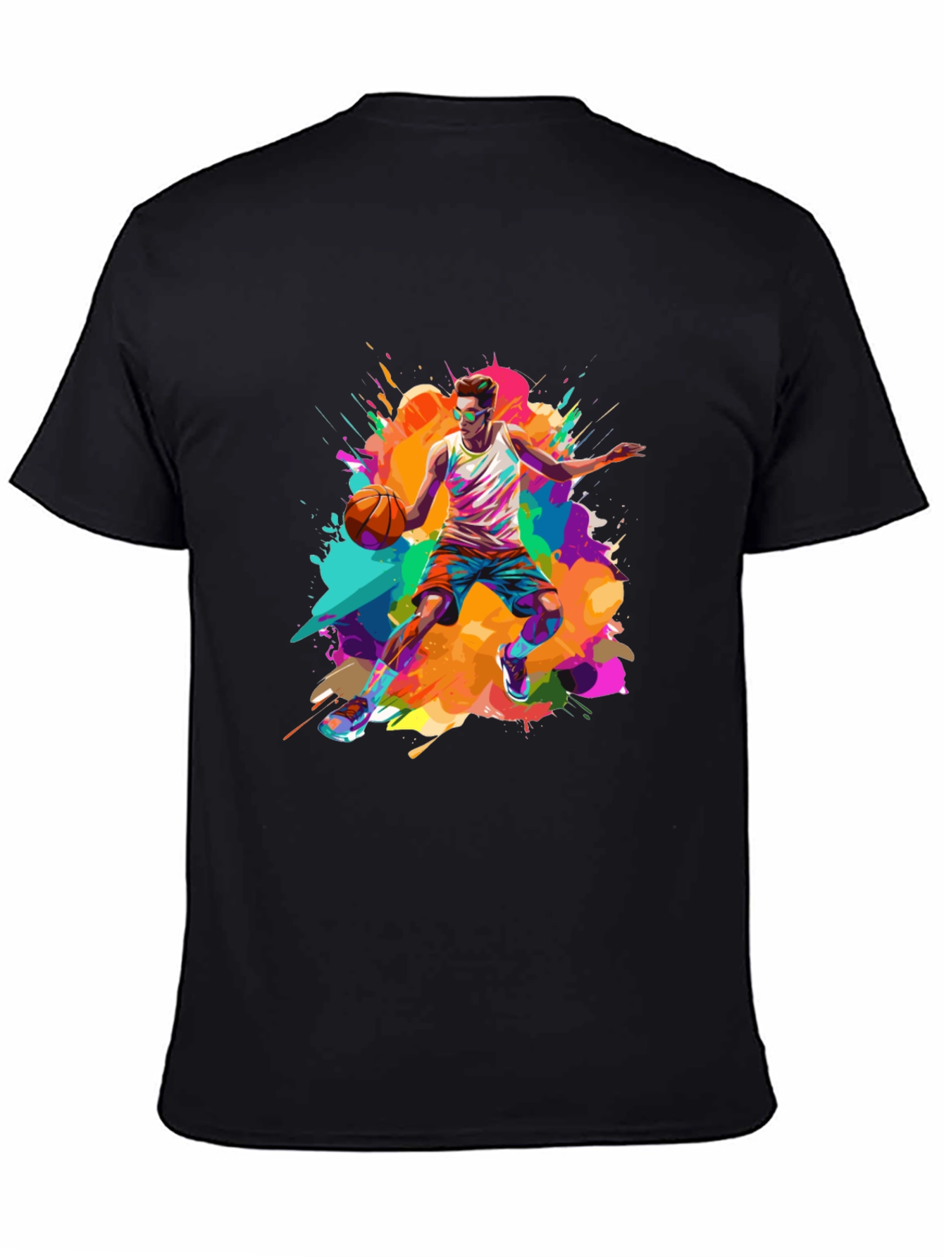 Vibrant Basketball Graphic Tee