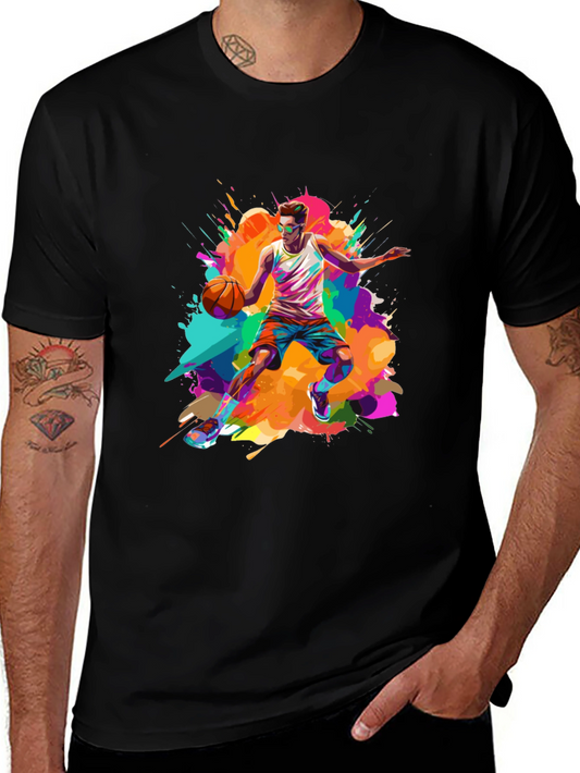 Vibrant Basketball Graphic Tee