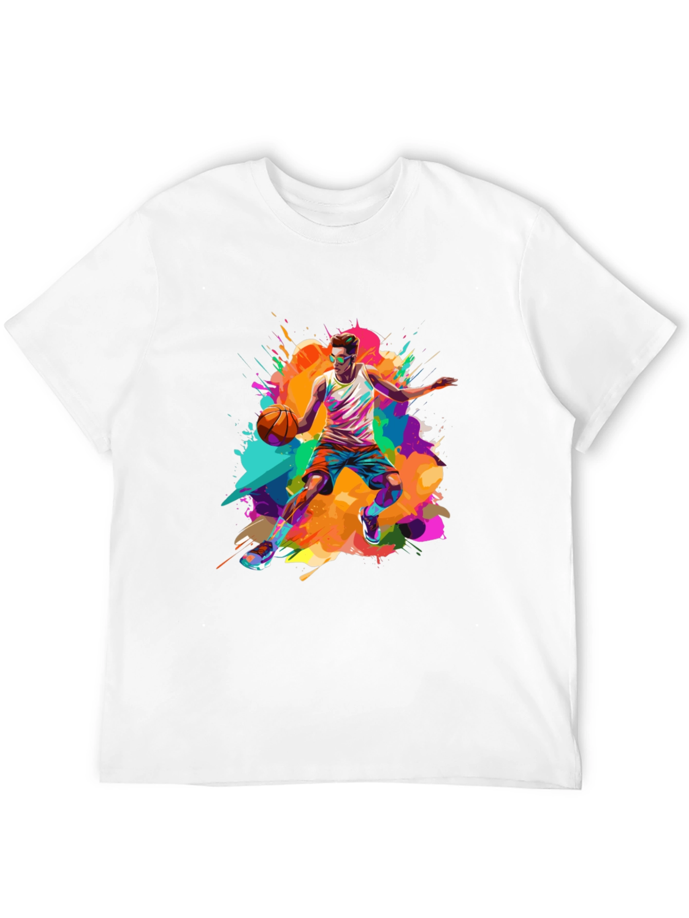 Vibrant Basketball Graphic Tee
