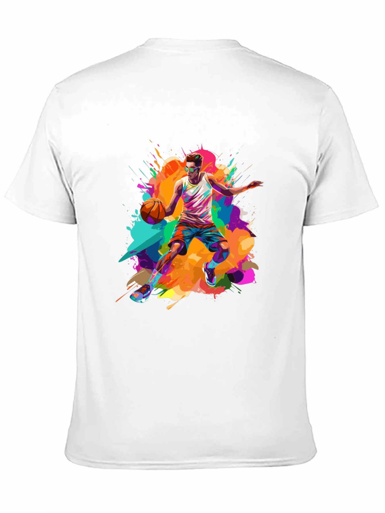 Vibrant Basketball Graphic Tee