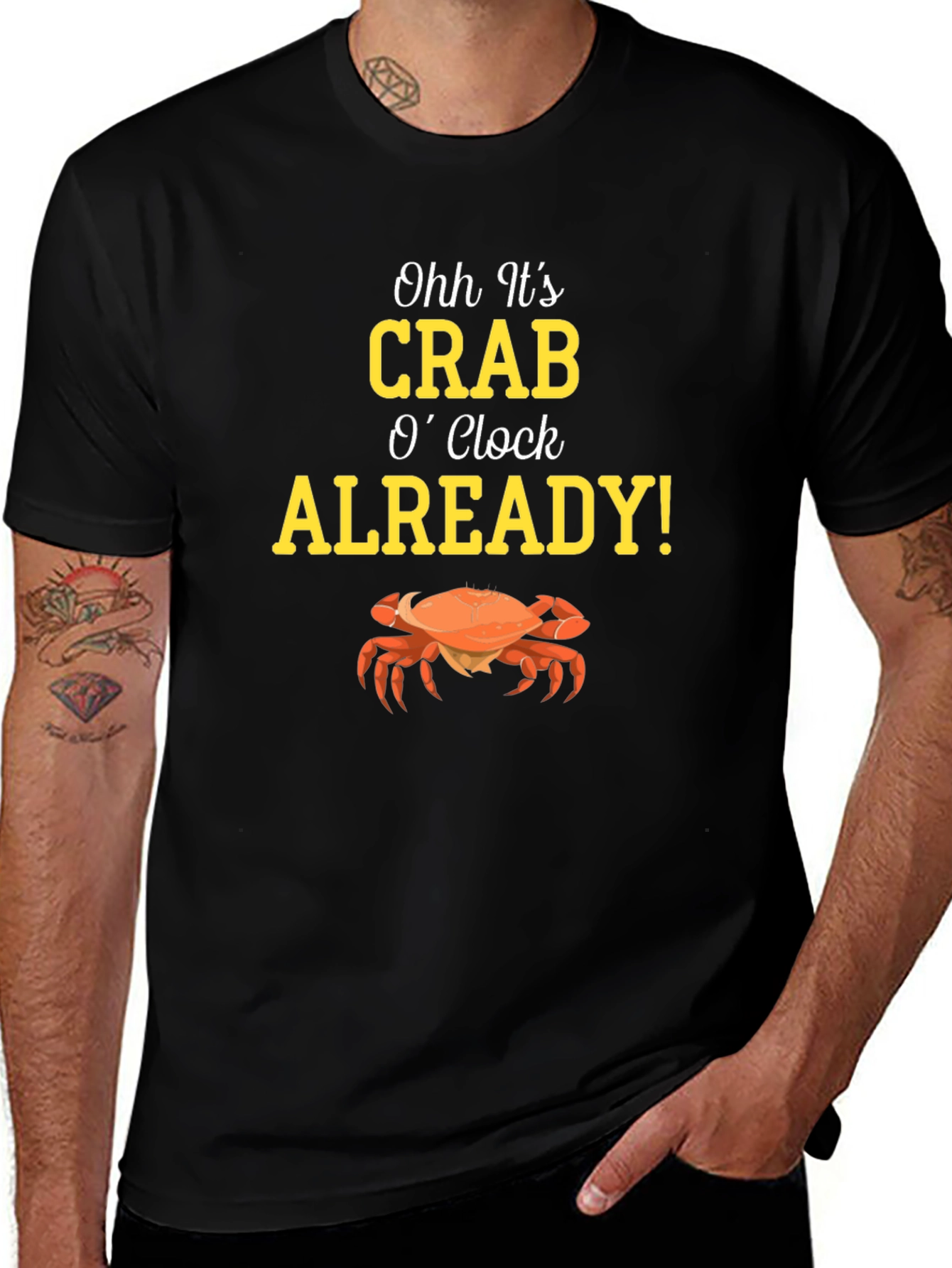 Crab OClock T-Shirt - Funny Seafood Tee