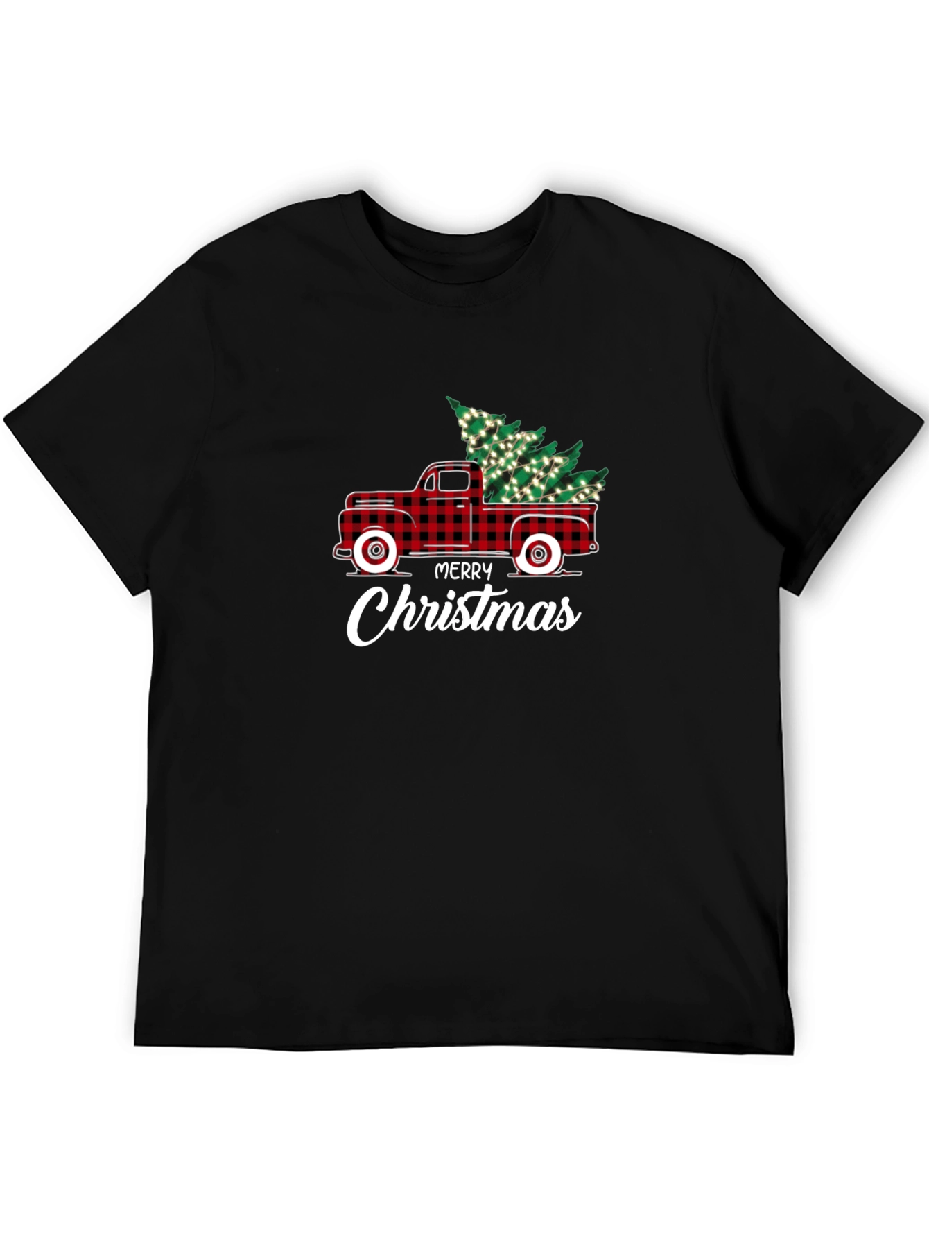 Festive Christmas Tree Truck Graphic Tee