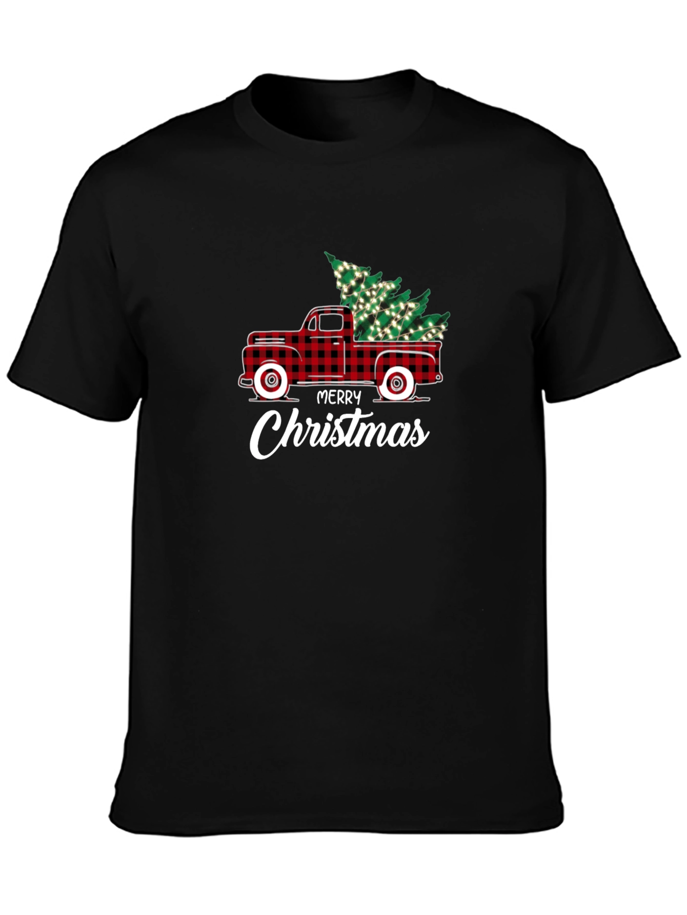 Festive Christmas Tree Truck Graphic Tee