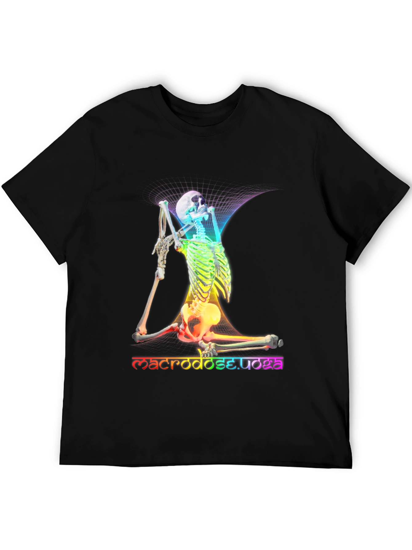 Rainbow Skeleton Yoga T-Shirt - Macrodose