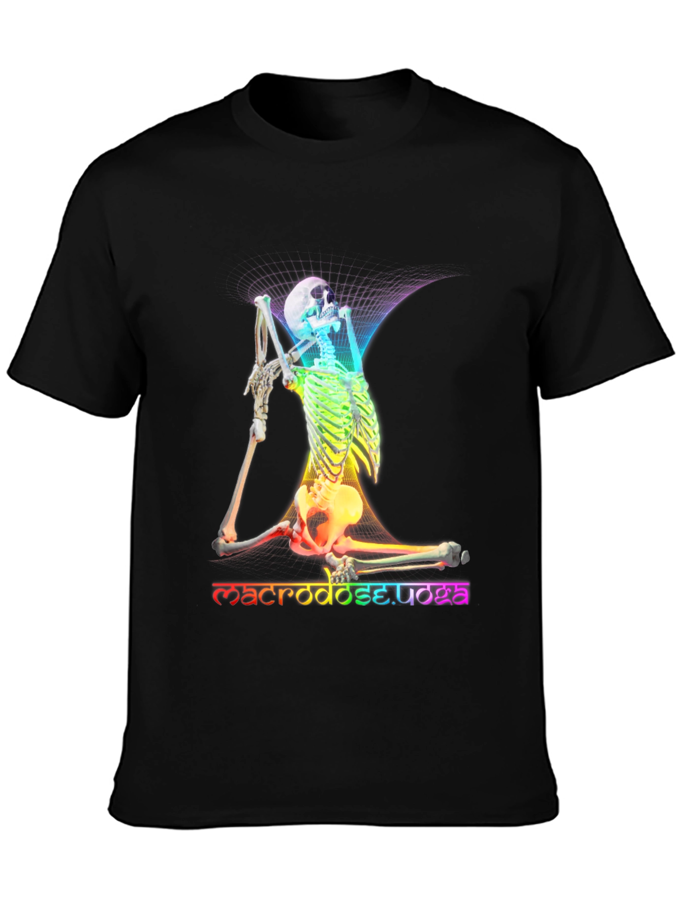 Rainbow Skeleton Yoga T-Shirt - Macrodose