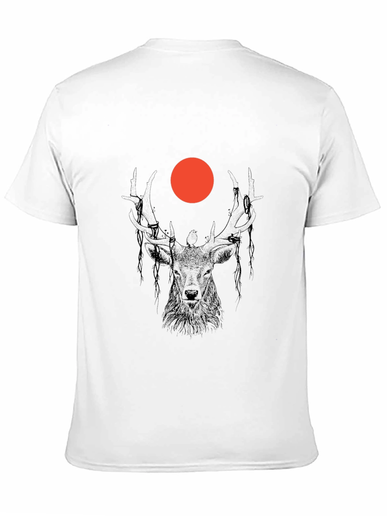 Mens Black Deer Graphic Tee