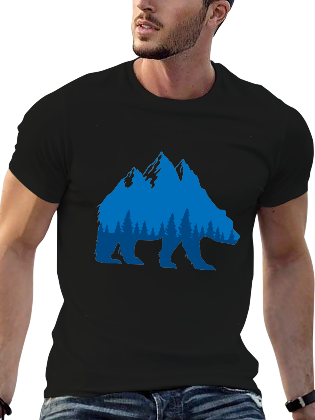 Bear Mountain Forest T-Shirt - Nature Lover Tee