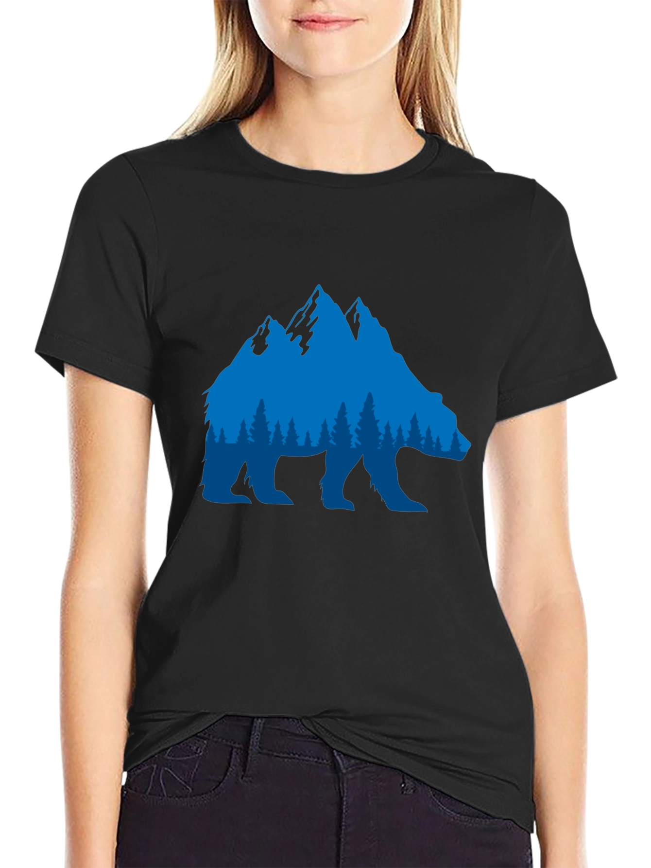 Bear Mountain Forest T-Shirt - Nature Lover Tee