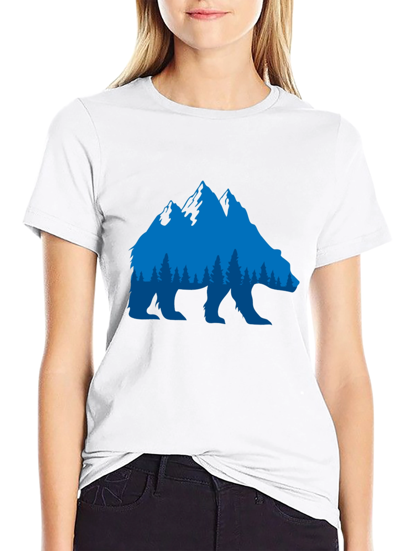 Bear Mountain Forest T-Shirt - Nature Lover Tee