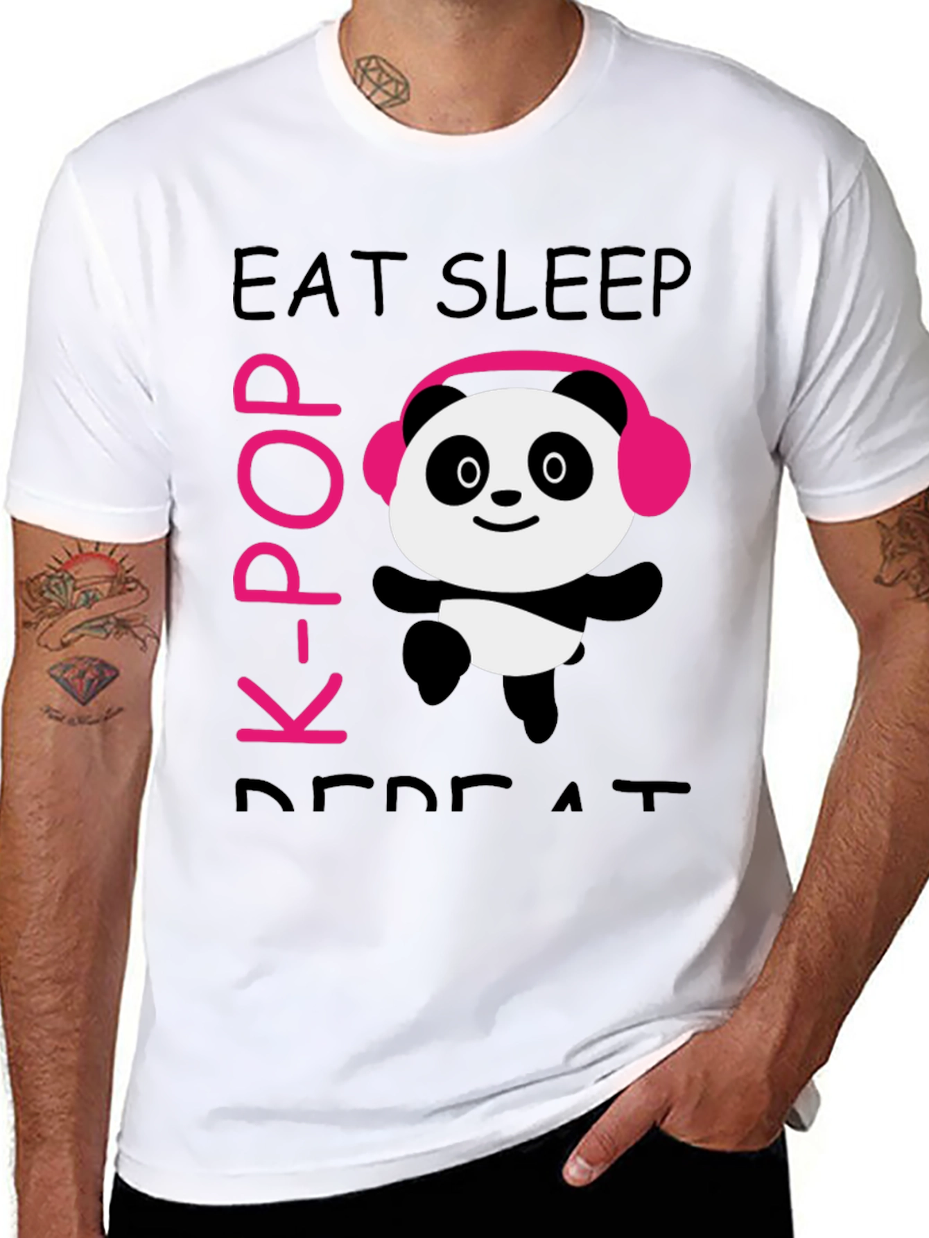 Eat Sleep K-Pop Panda T-Shirt