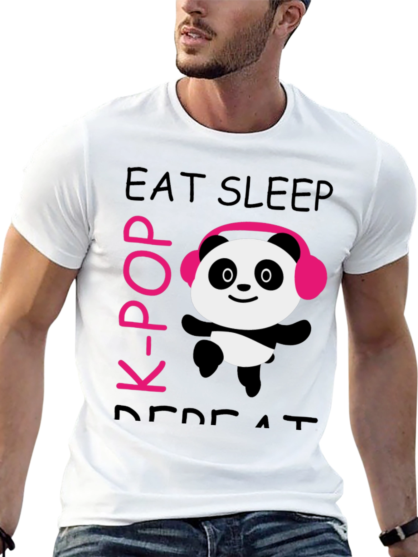 Eat Sleep K-Pop Panda T-Shirt