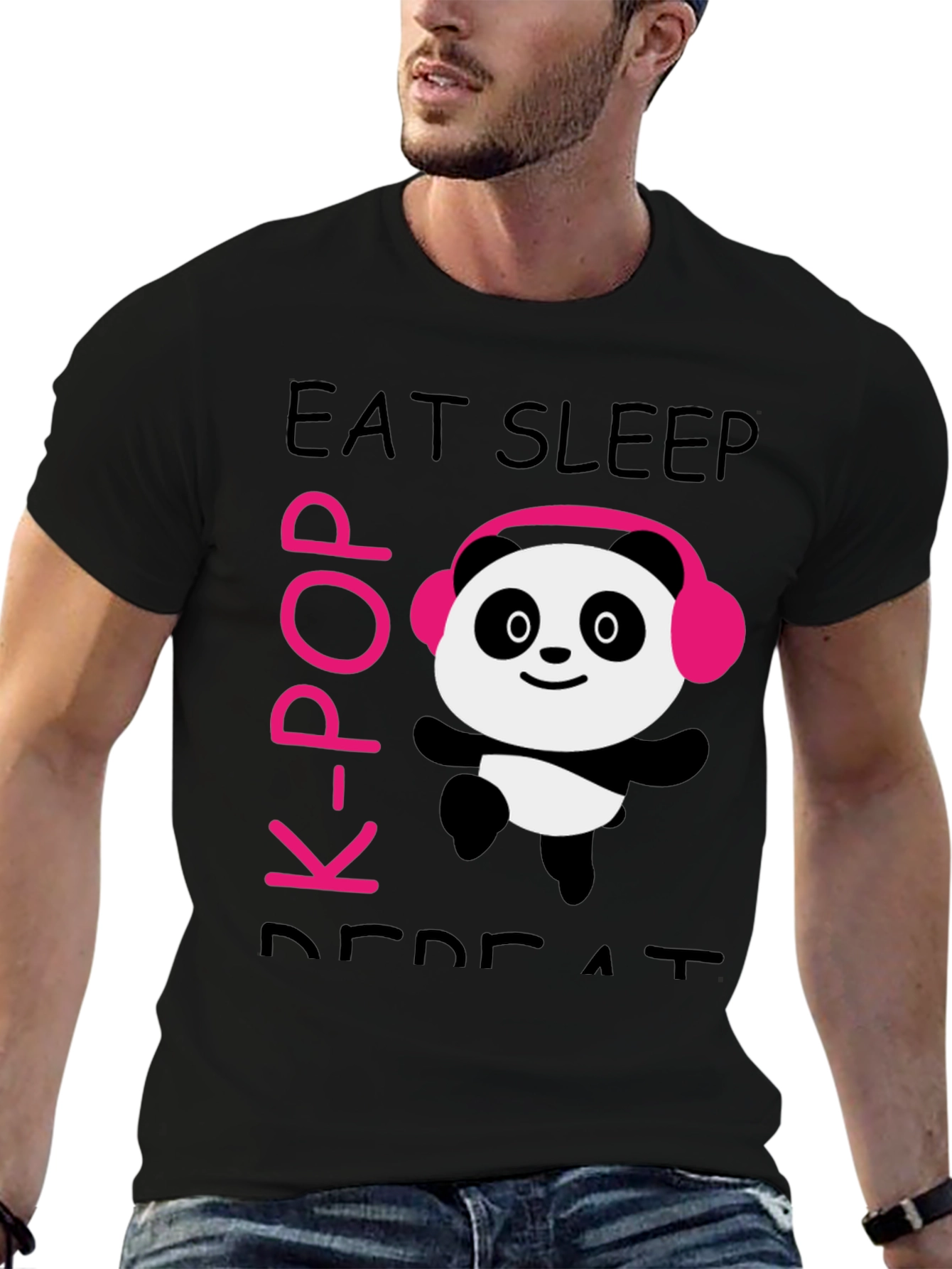 Eat Sleep K-Pop Panda T-Shirt