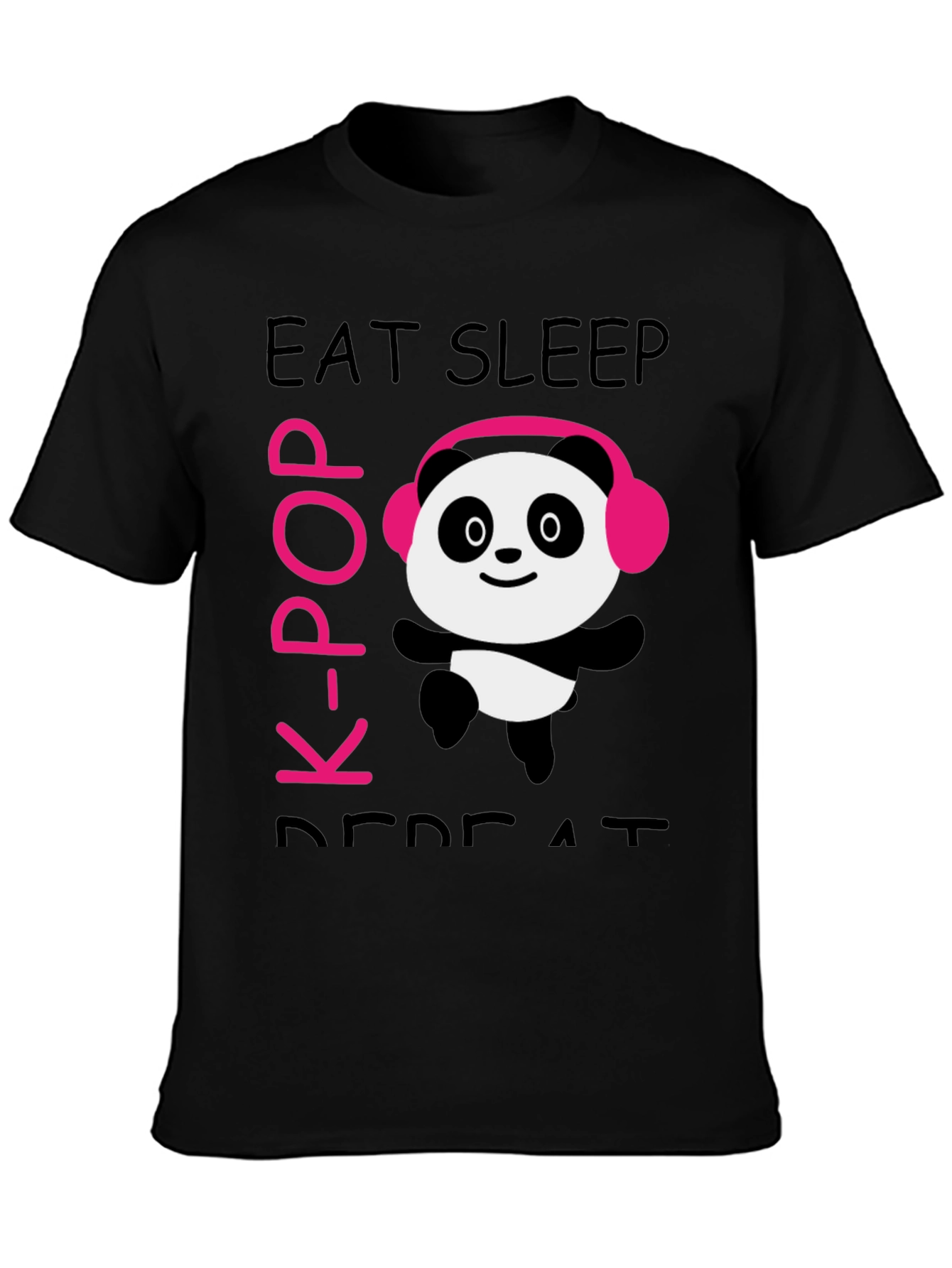 Eat Sleep K-Pop Panda T-Shirt