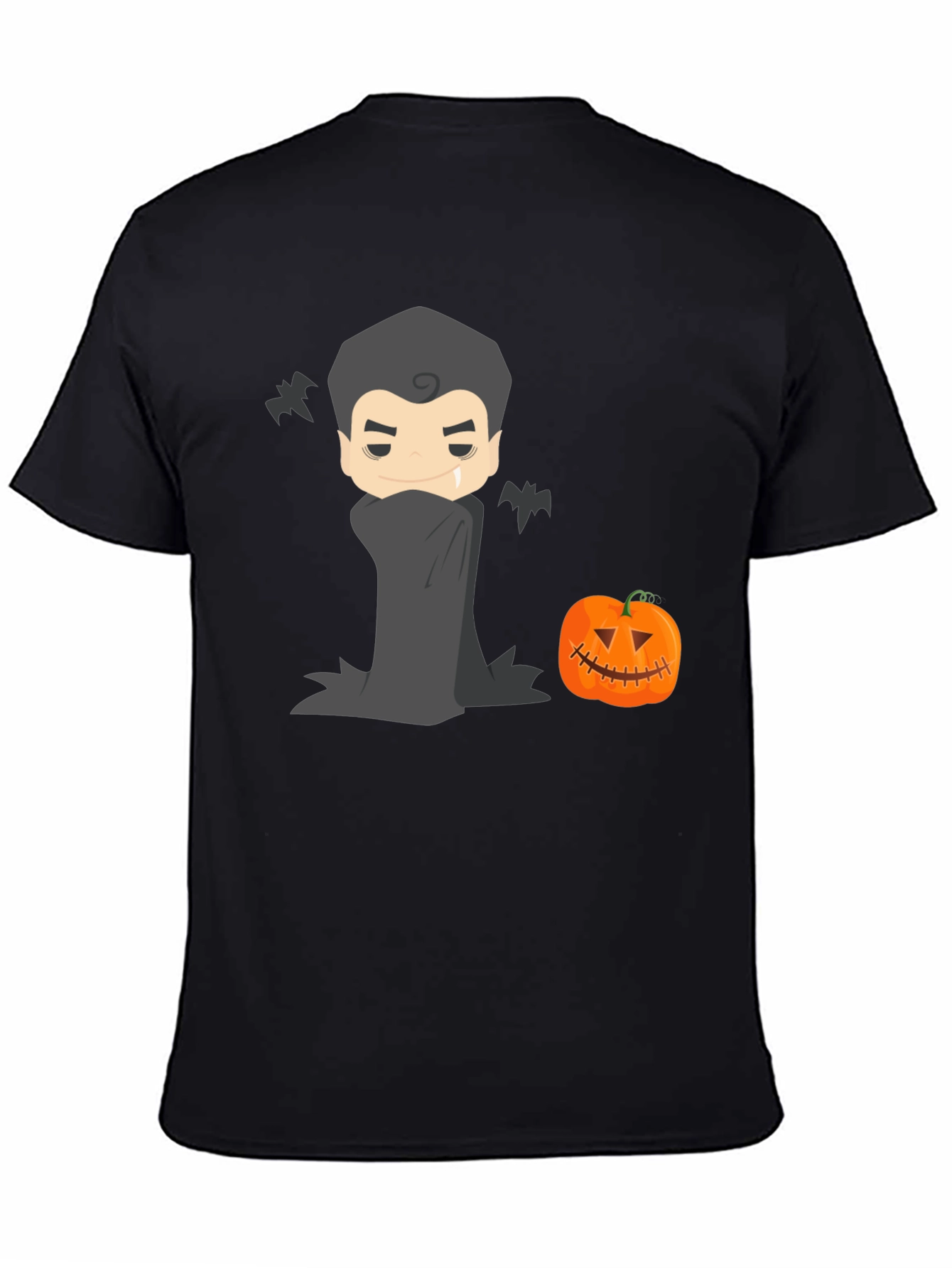 Halloween Vampire & Pumpkin Graphic Tee