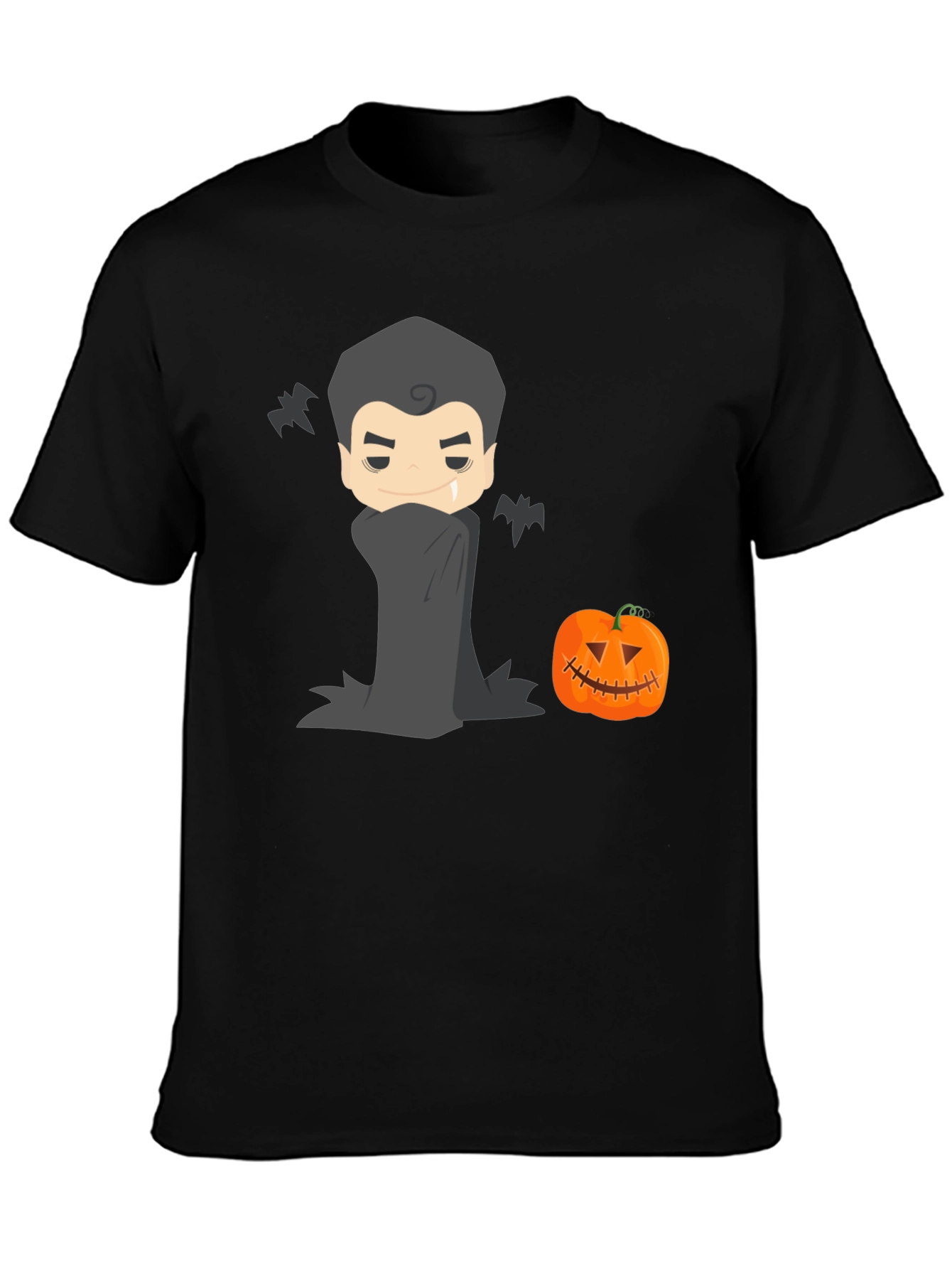 Halloween Vampire & Pumpkin Graphic Tee