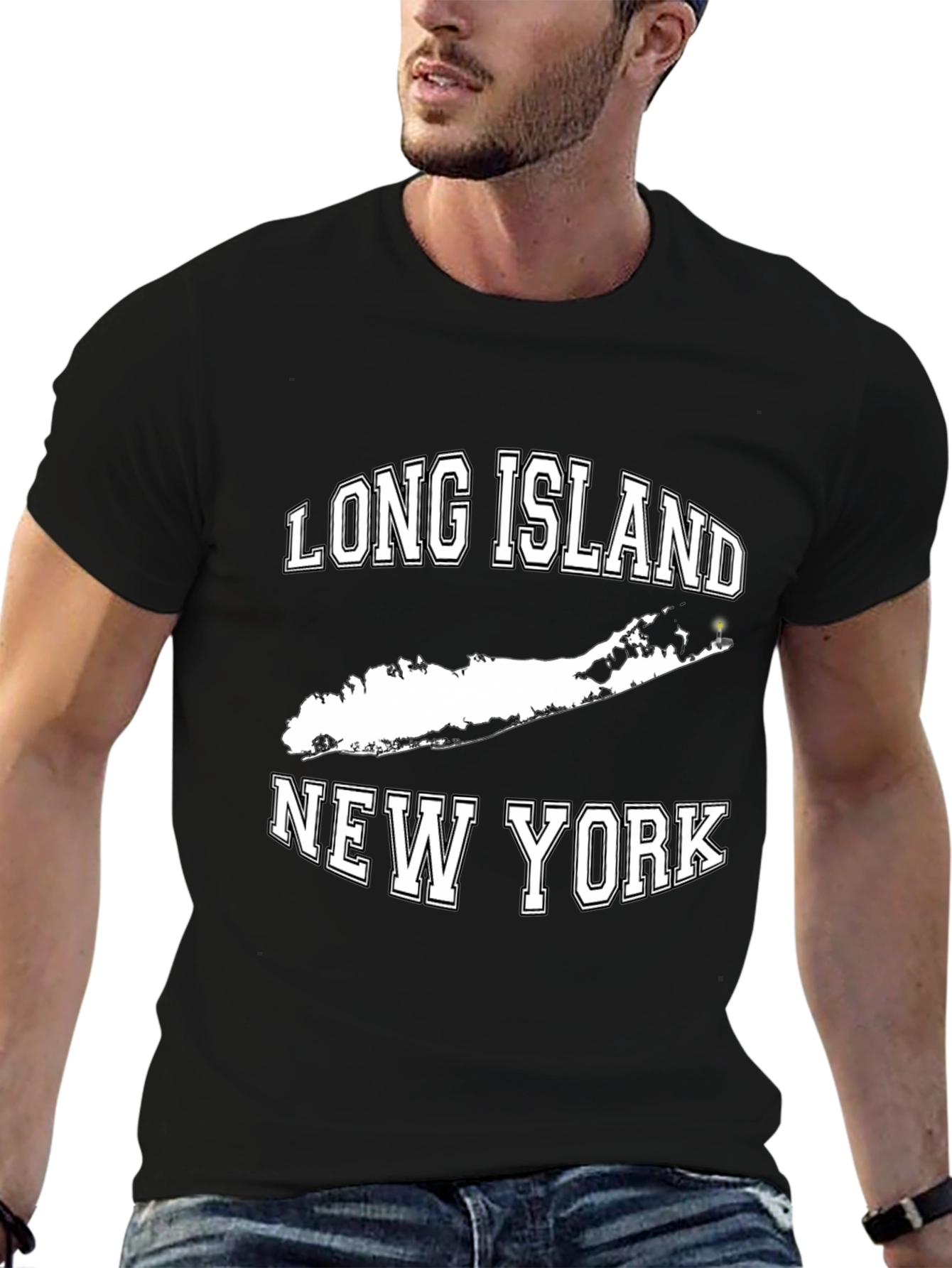 Long Island New York T-Shirt - Black