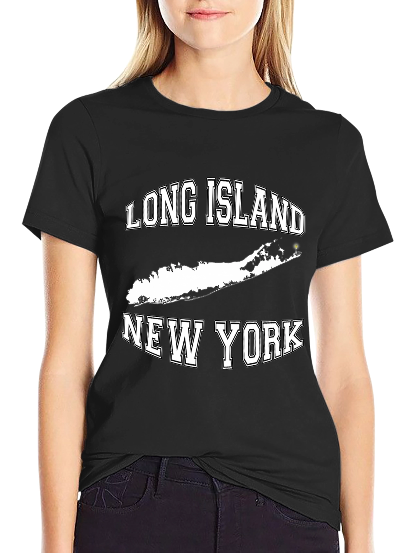 Long Island New York T-Shirt - Black